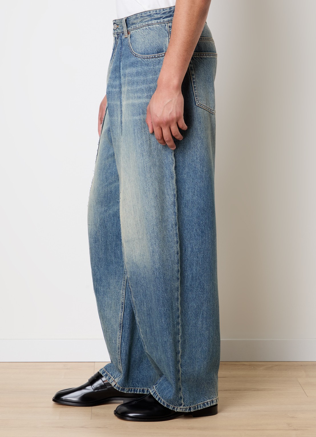 MM6 Straight leg jeans met gekleurde wassing - detail 2 indigo