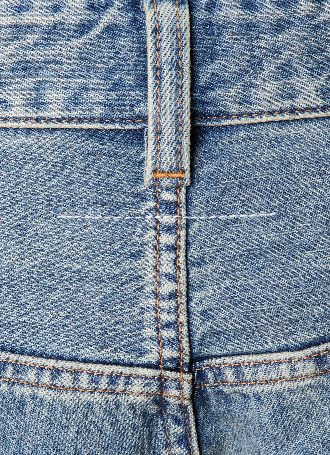 MM6 Straight leg jeans met gekleurde wassing - detail 3 indigo