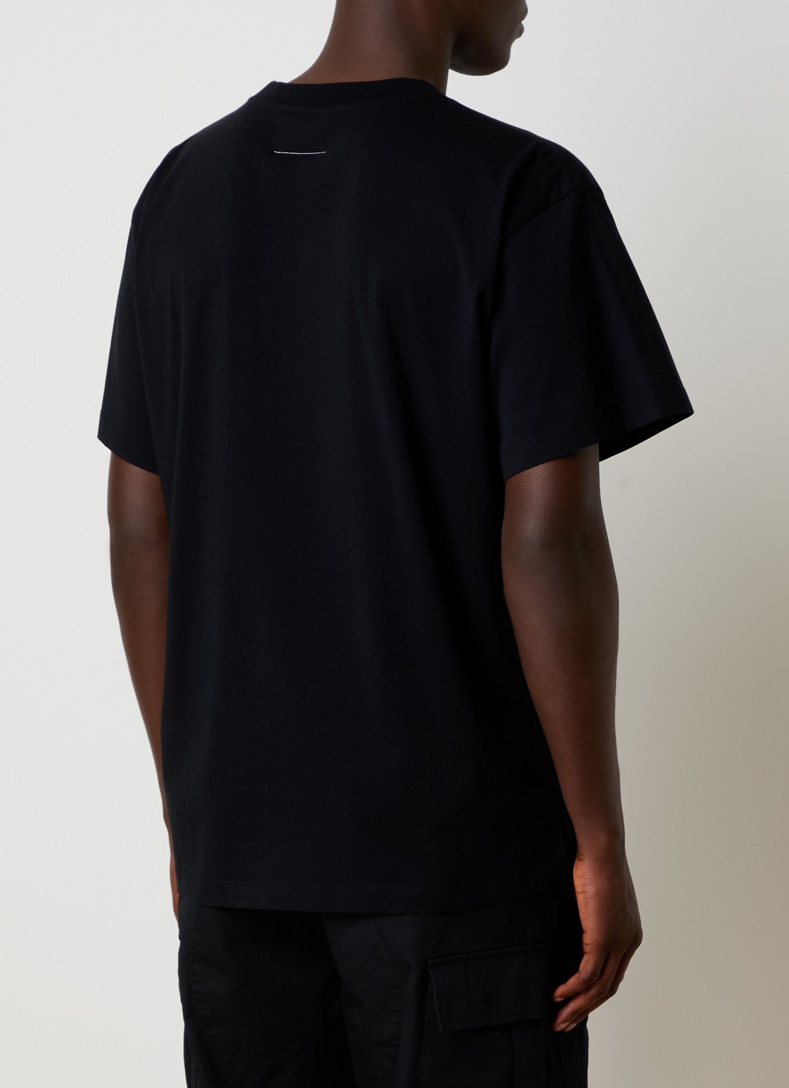 MM6 T-shirt met logo - achterkant zwart