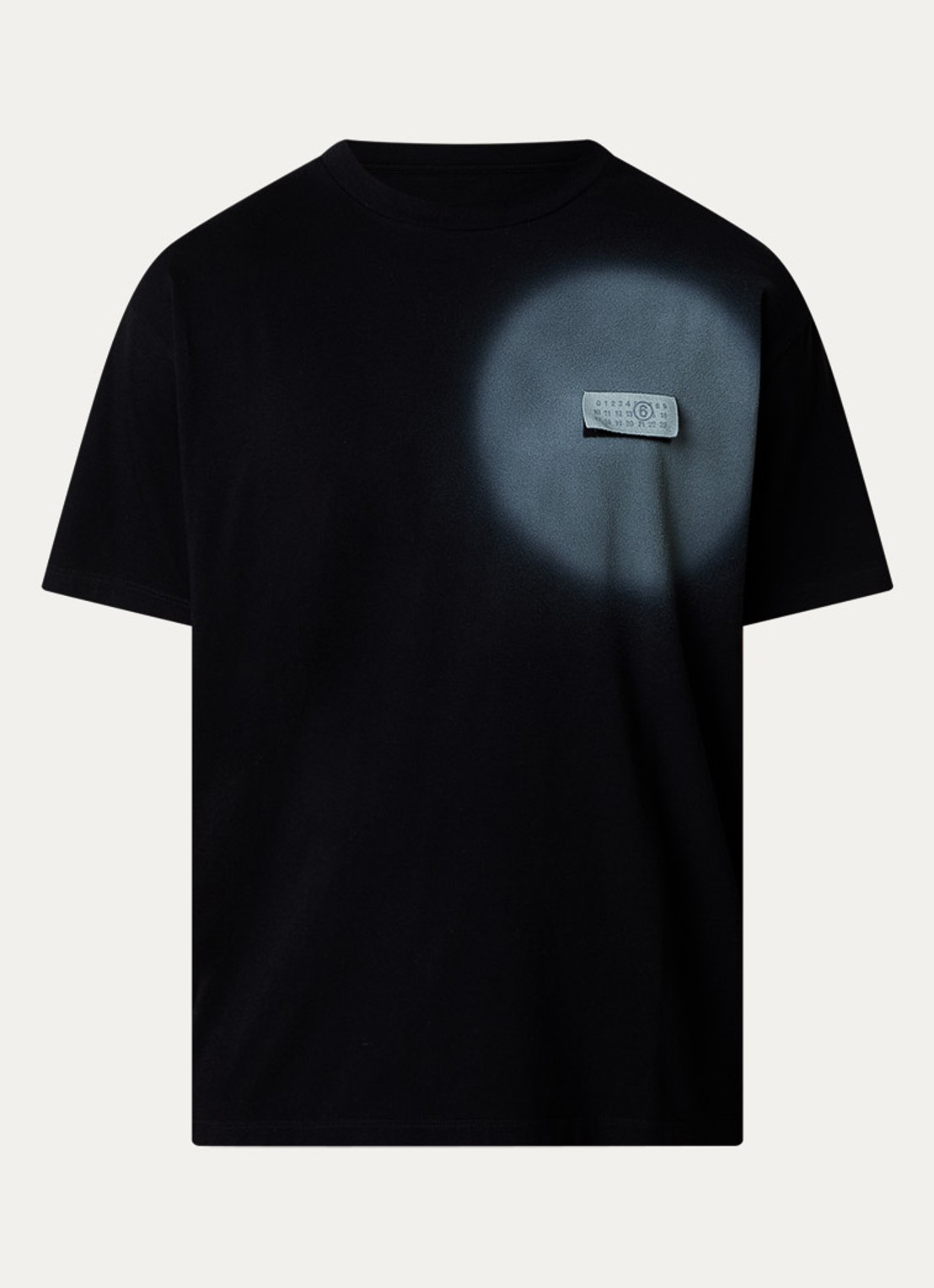 MM6 T-shirt met logoprint - voorkant 4 zwart
