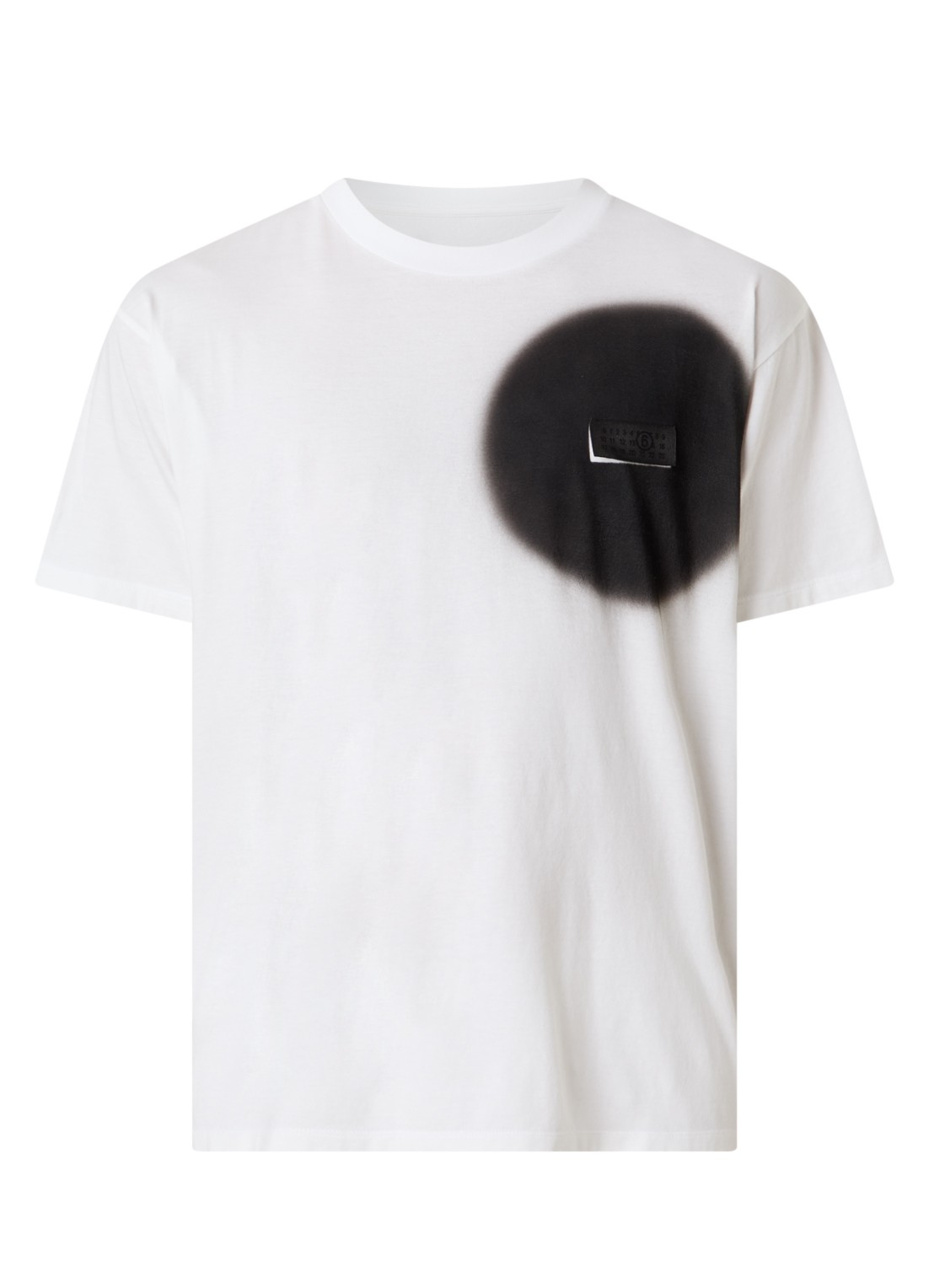 MM6 T-shirt met logoprint - voorkant wit