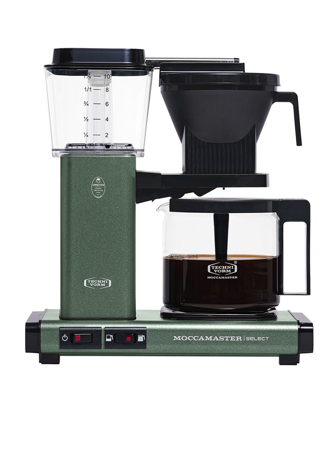 Moccamaster KBG Select koffiezetapparaat 53991 - voorkant 6 olijfgroen