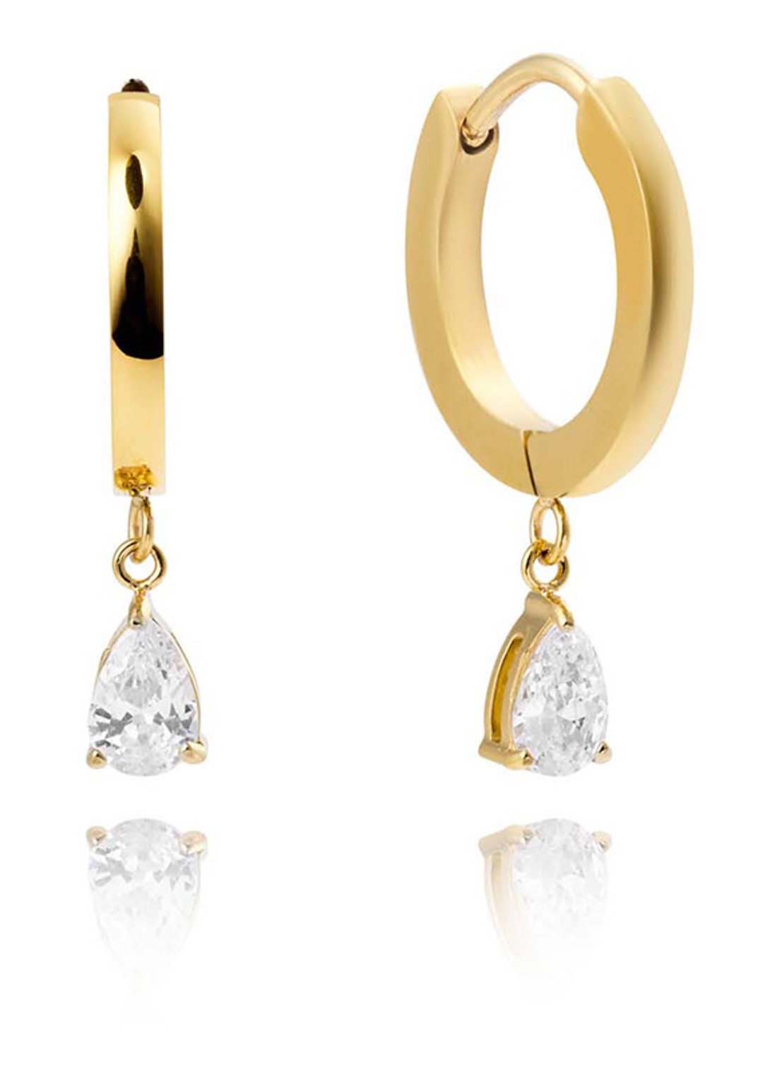Mockberg Belle oorringen met hanger MB0831 - detail 4 goud