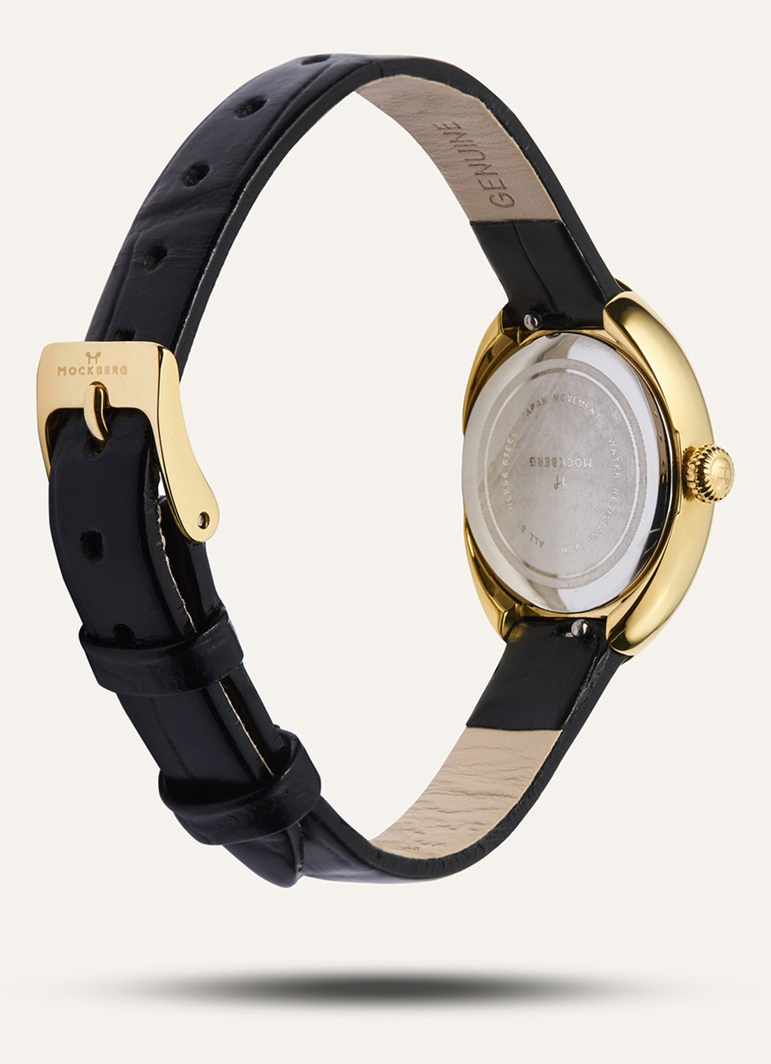 Mockberg Belle Oval horloge MB1414 - detail 5 goud