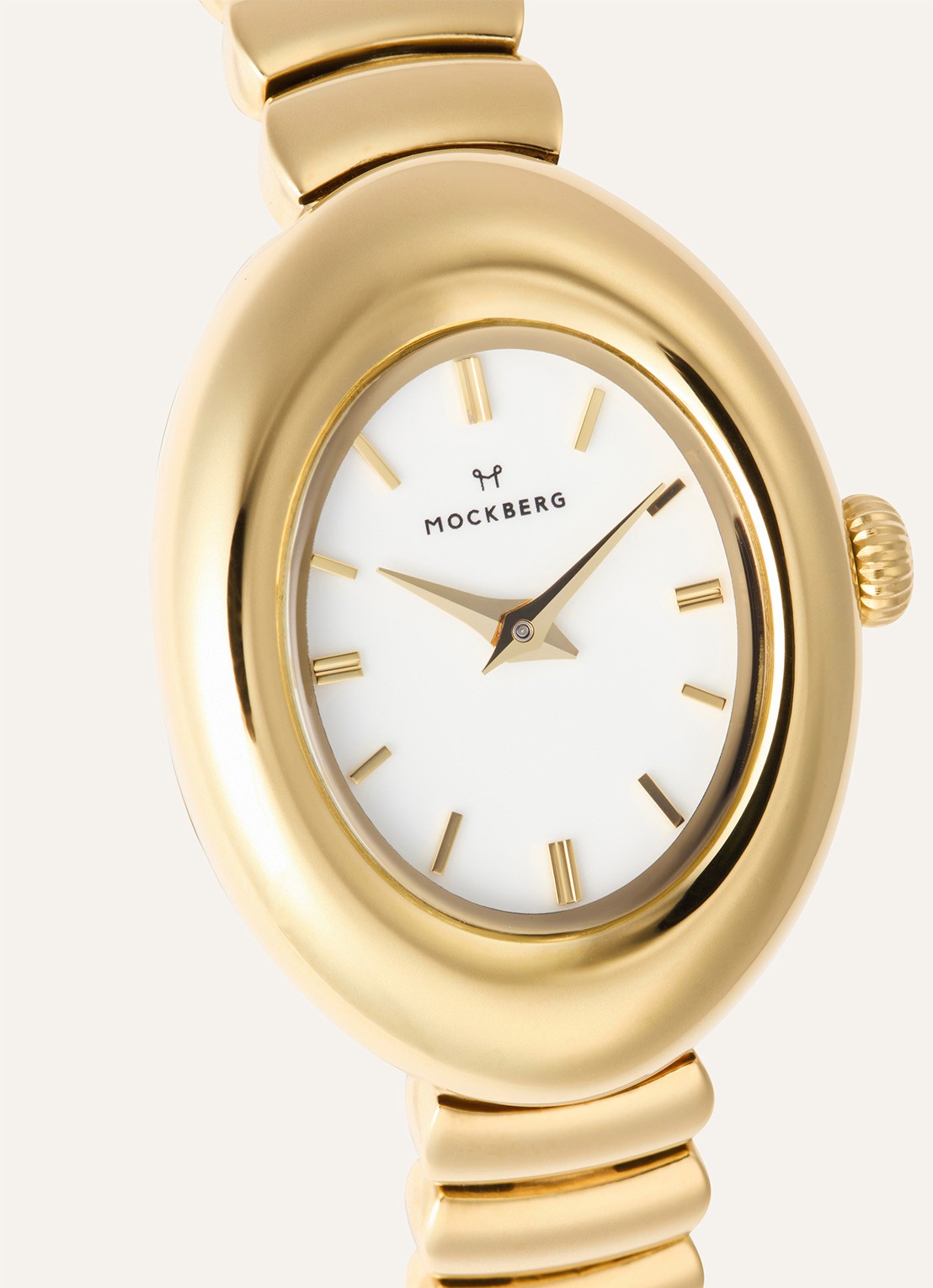 Mockberg Belle Oval horloge MB1418 - detail goud