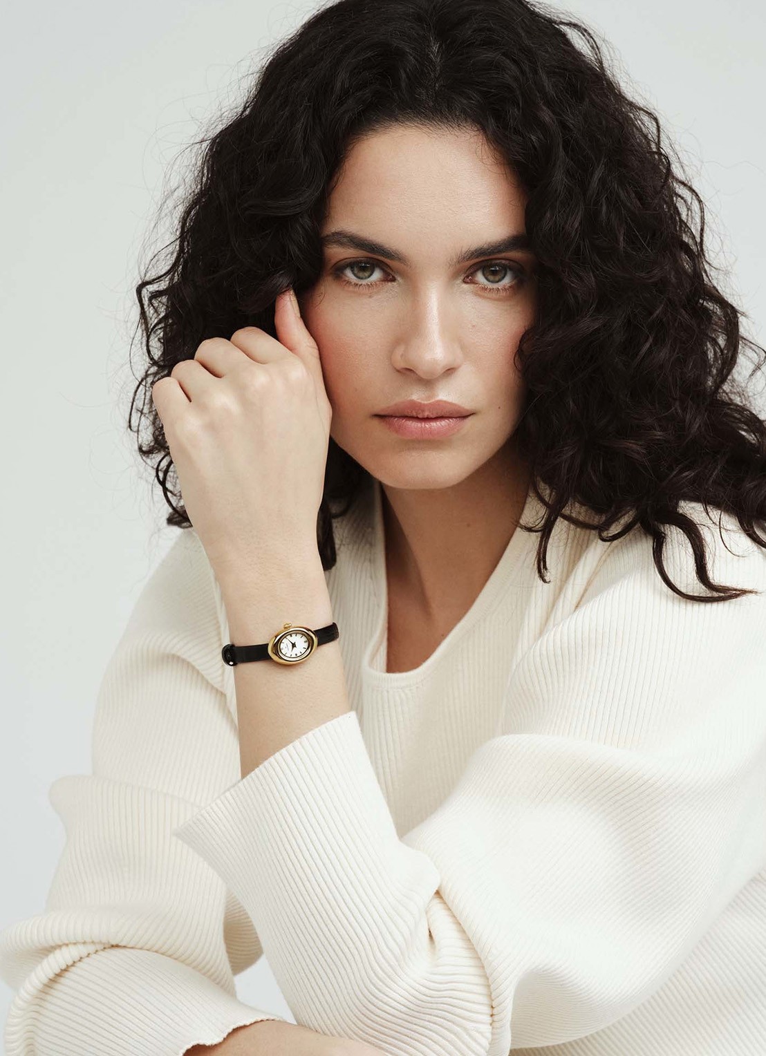 Mockberg Belle Oval Petite horloge MB1412 - voorkant 2 goud