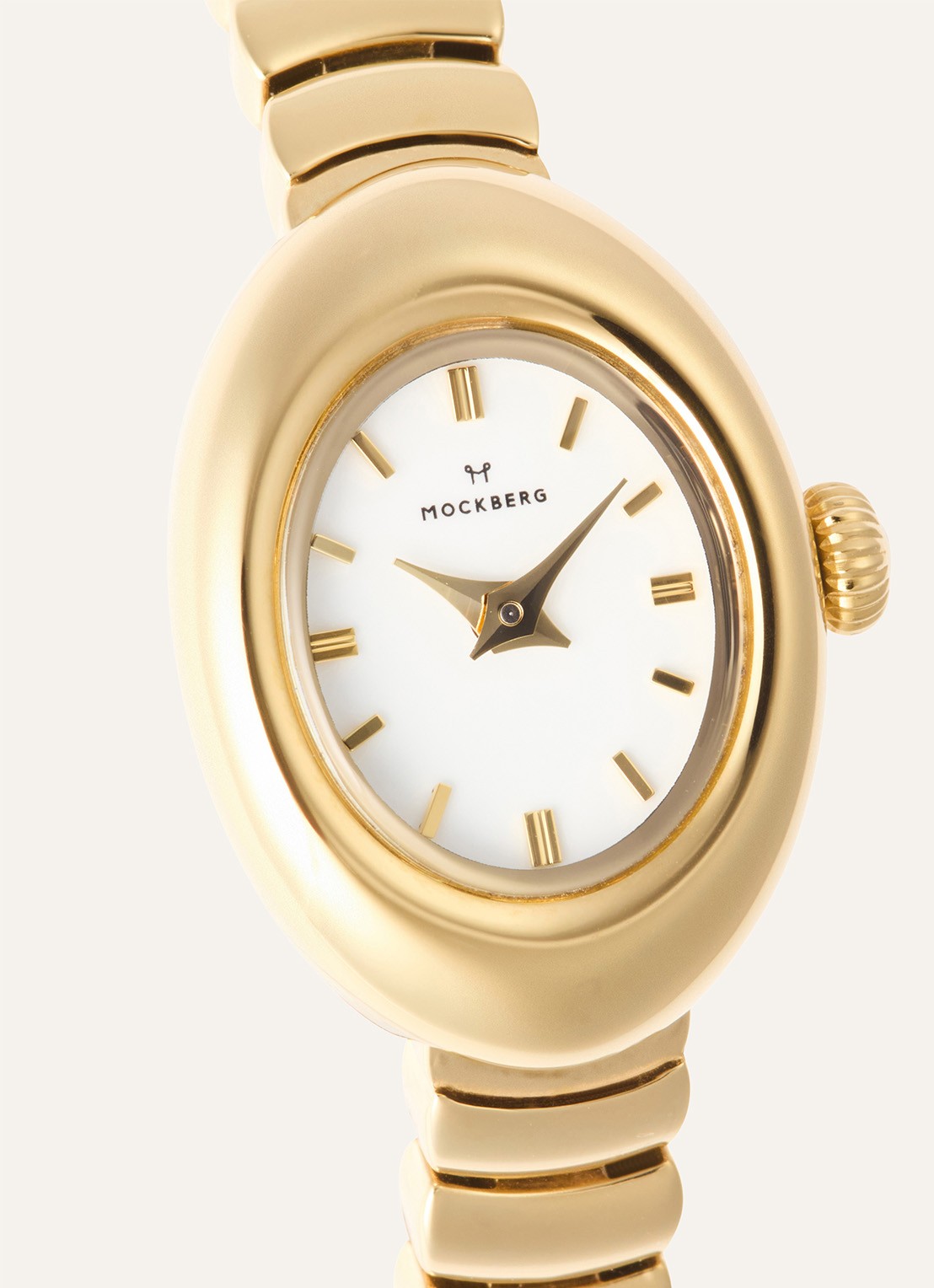 Mockberg Belle Oval Petite horloge MB1416 - detail goud