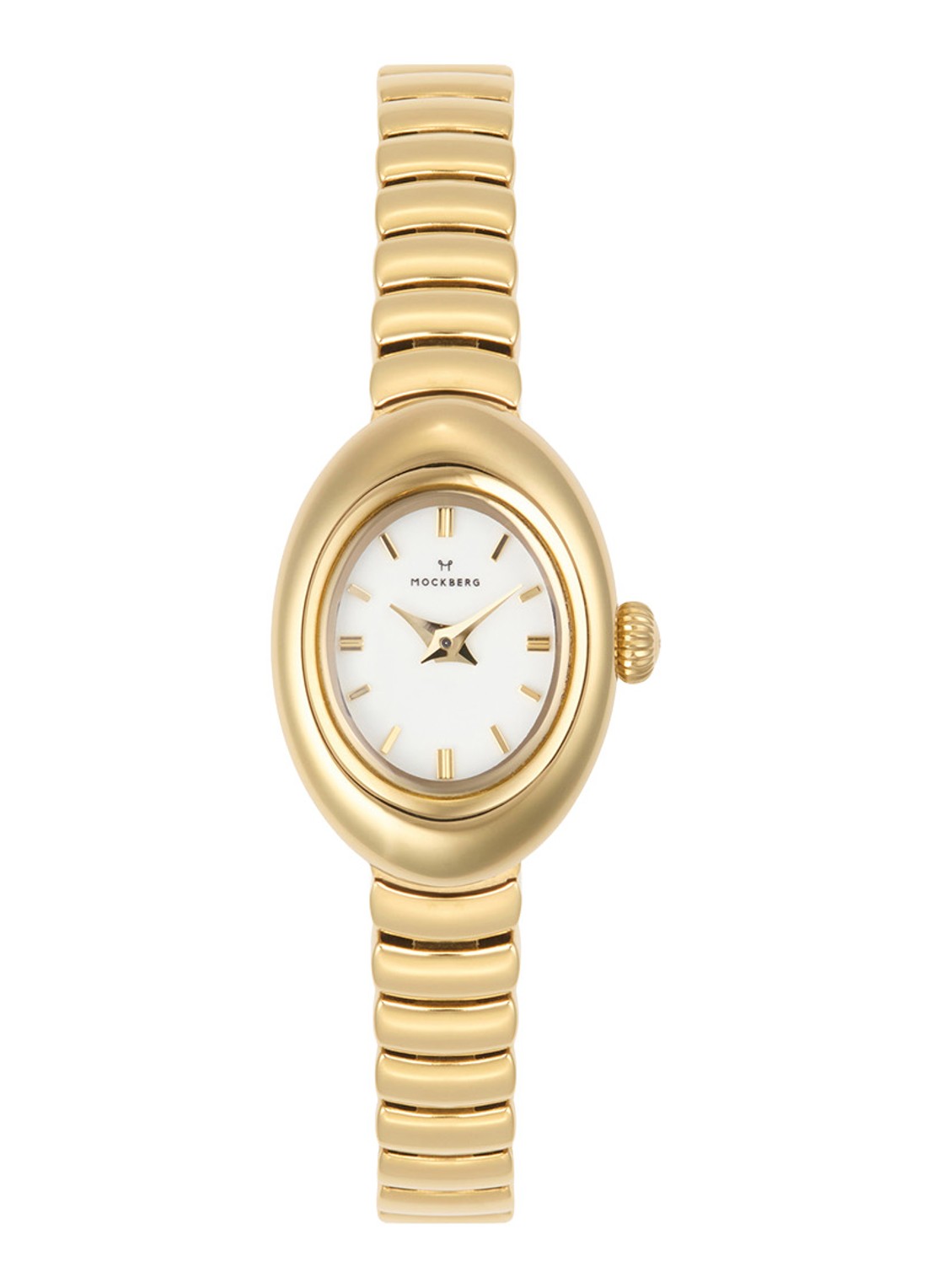 Mockberg Belle Oval Petite horloge MB1416 - voorkant 5 goud