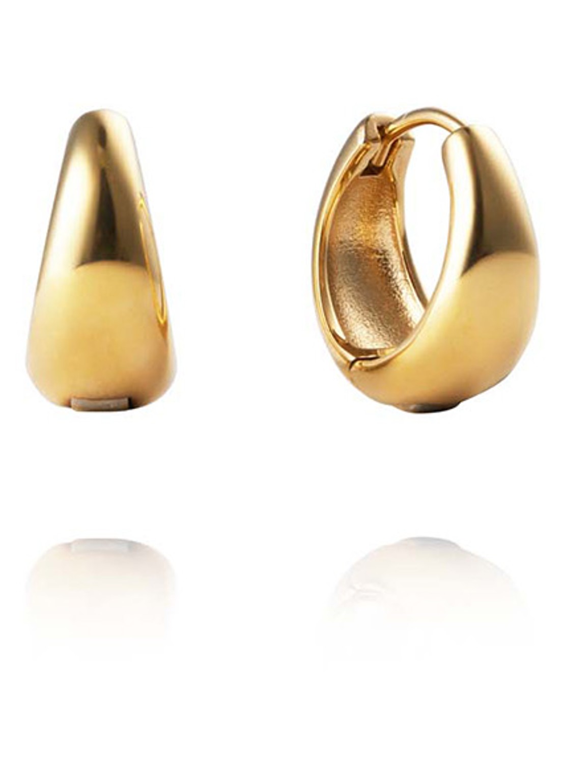 Mockberg Bold Medium oorringen MO145 - detail 3 goud