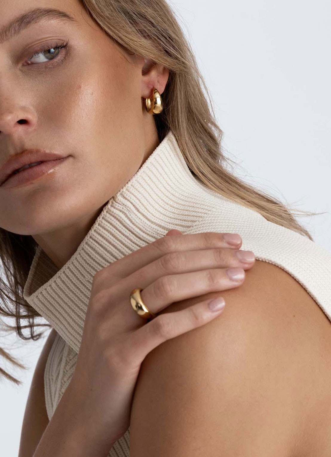 Mockberg Bold ring MO224 - voorkant 2 goud