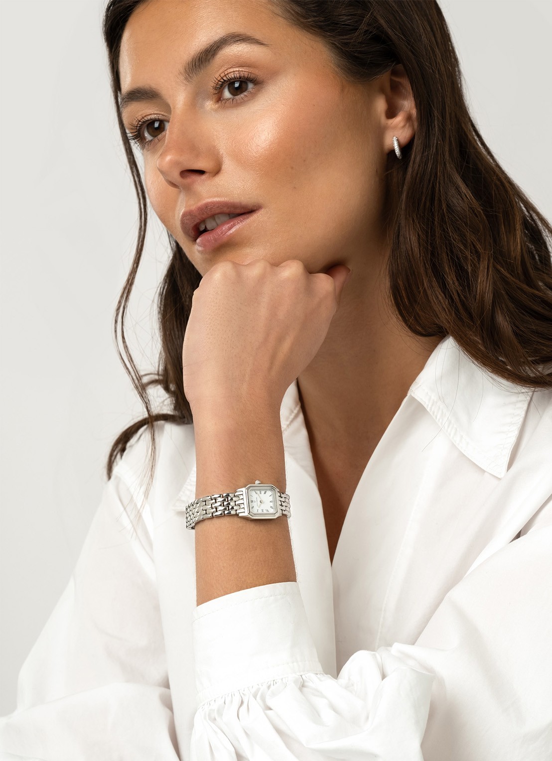 Mockberg Classic horloge 25 mm MO335 - voorkant 2 zilver