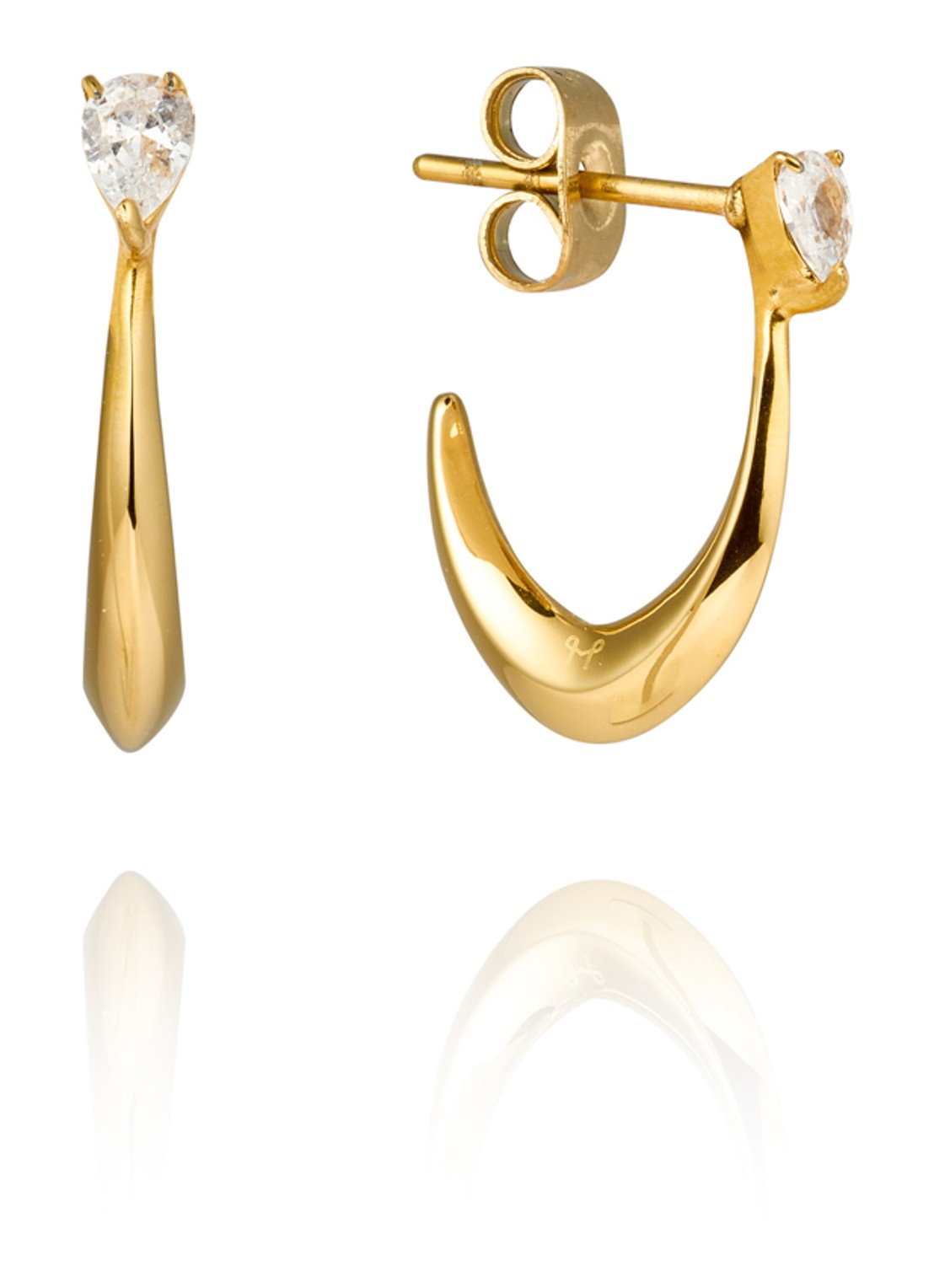 Mockberg Iris oorringen MB1689 - voorkant 3 goud