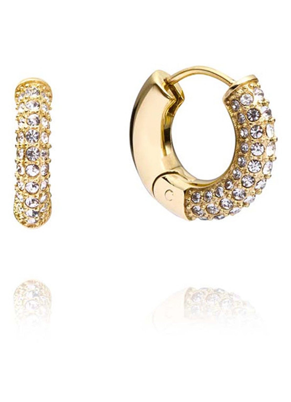 Mockberg Pavé Everyday Medium oorringen MB0192 - detail 4 goud