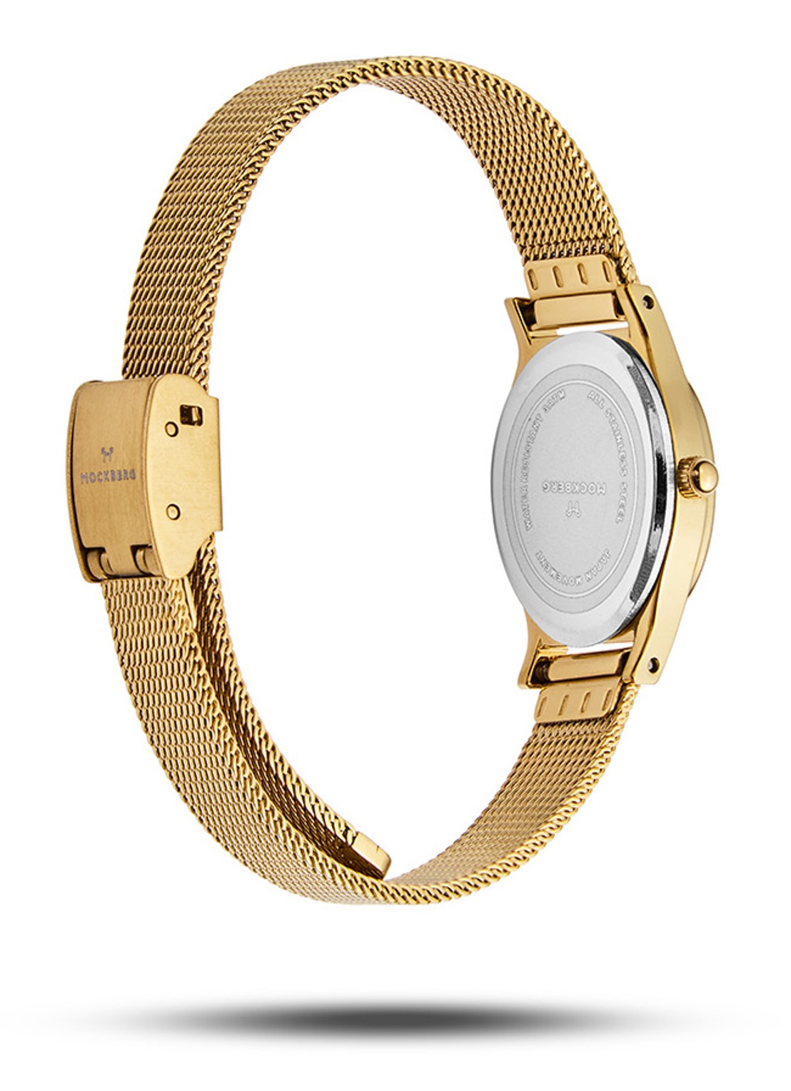 Mockberg Retro Mesh horloge MB0253 - detail 4 goud