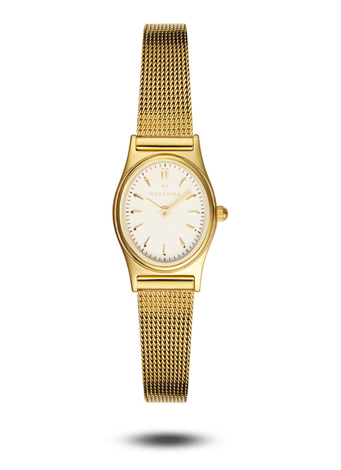 Mockberg Retro Mesh horloge MB0253 - voorkant goud