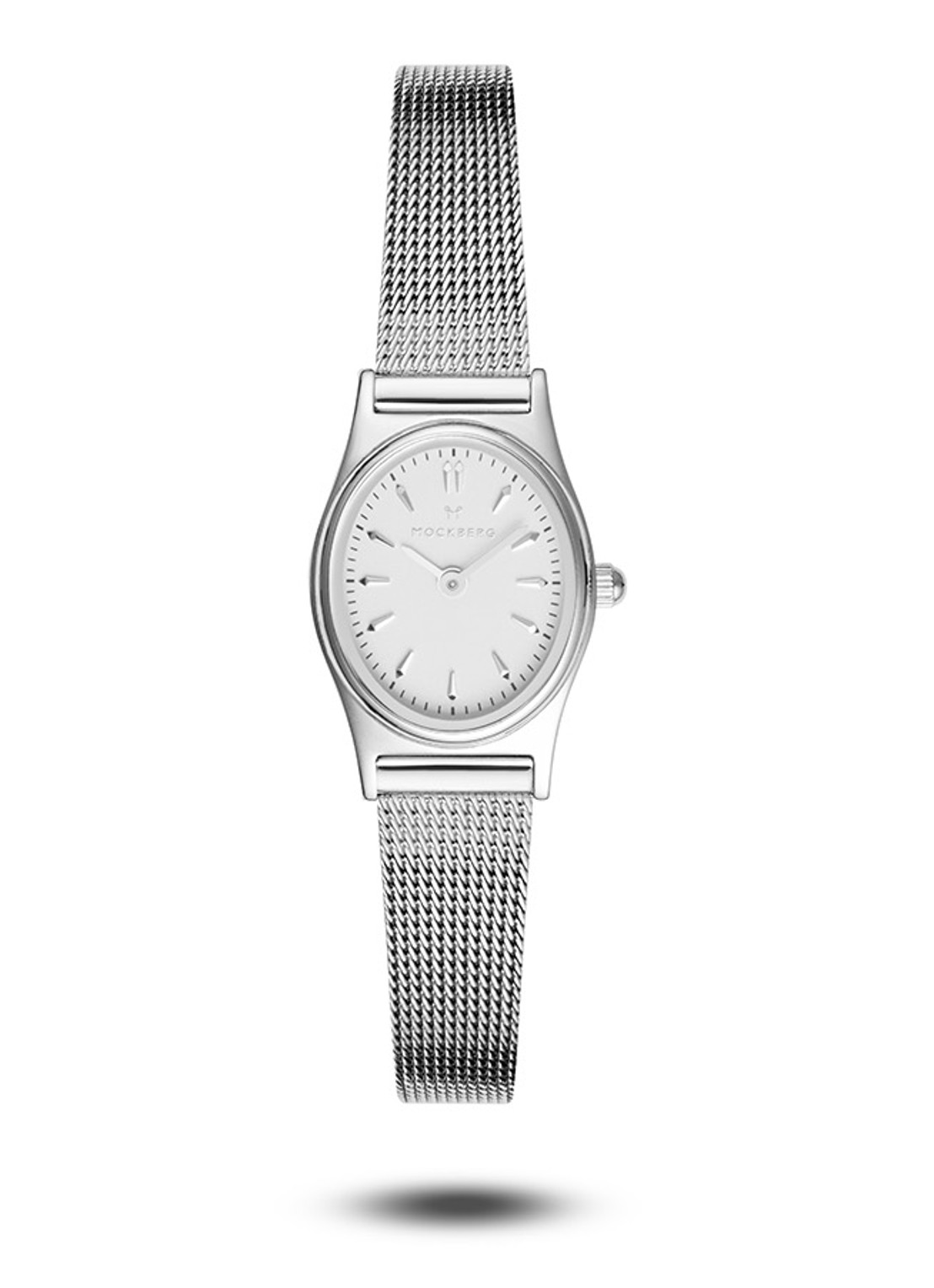 Mockberg Retro Mesh horloge MB0254 - voorkant 5 zilver