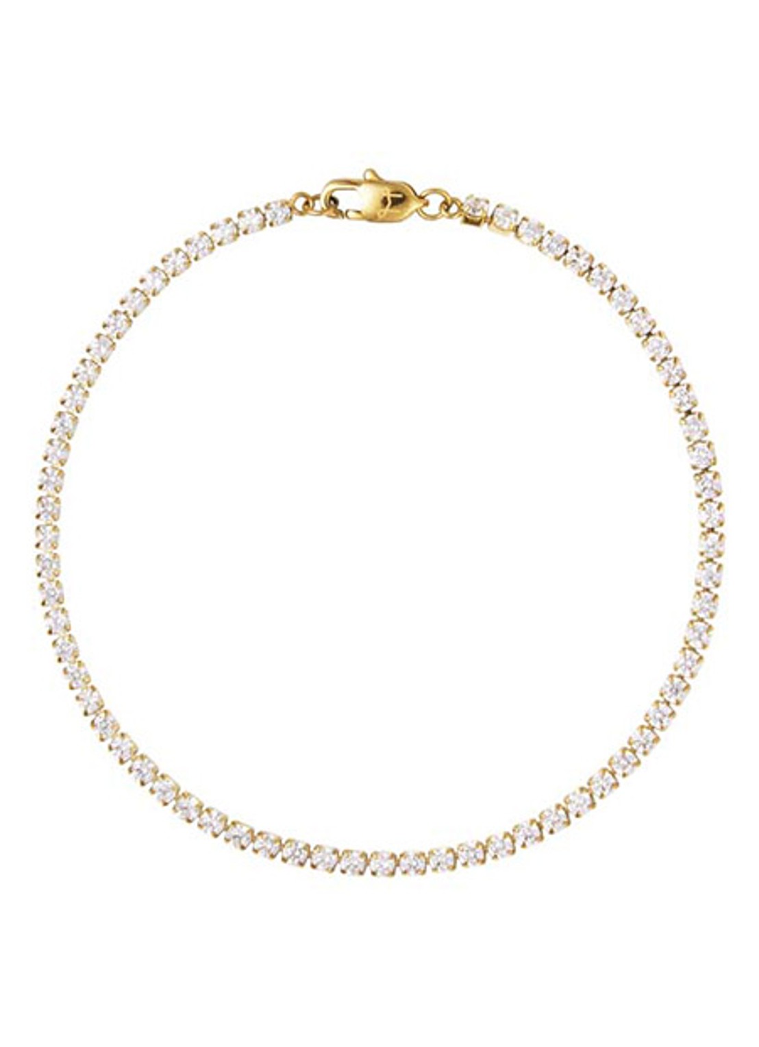 Mockberg Shiny tennisarmband M MB0035 - voorkant goud