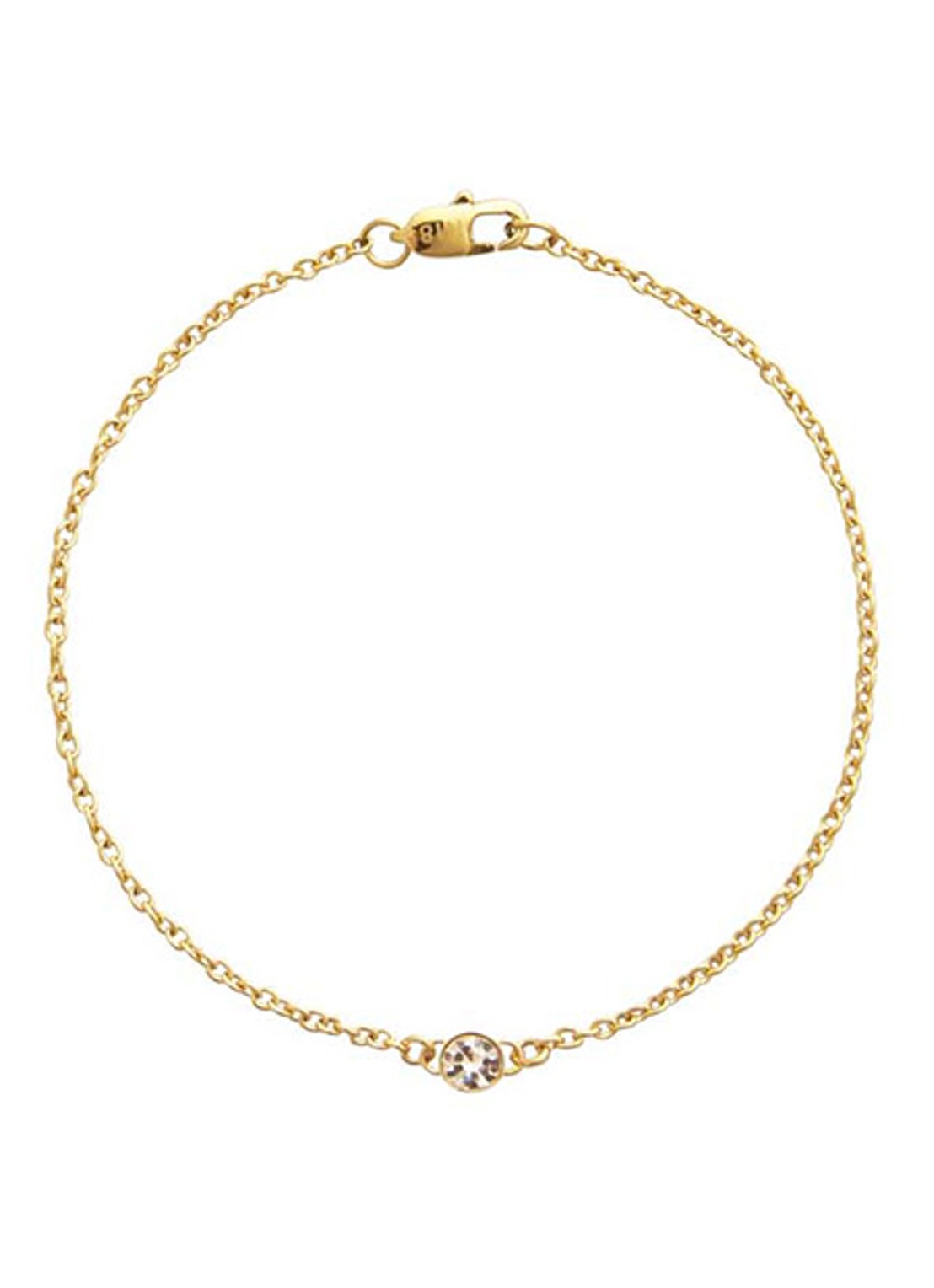 Mockberg Thin Diamond armband MO562 - voorkant goud