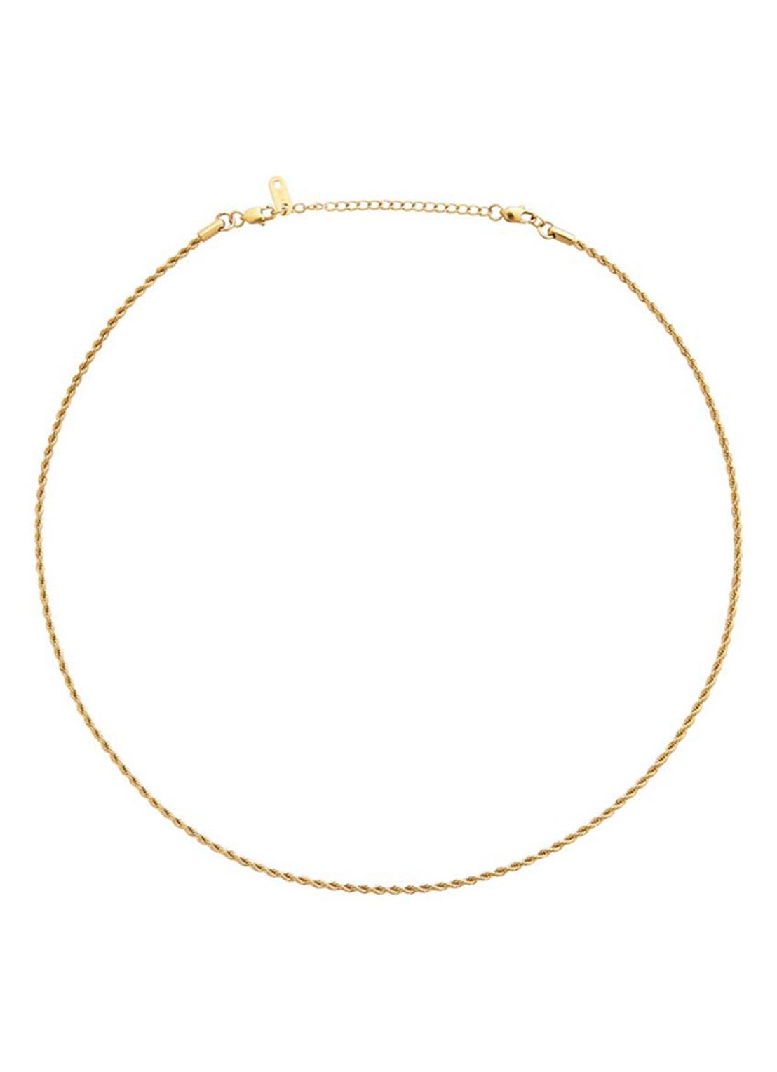 Mockberg Thin Rope ketting MO557 - detail 3 goud