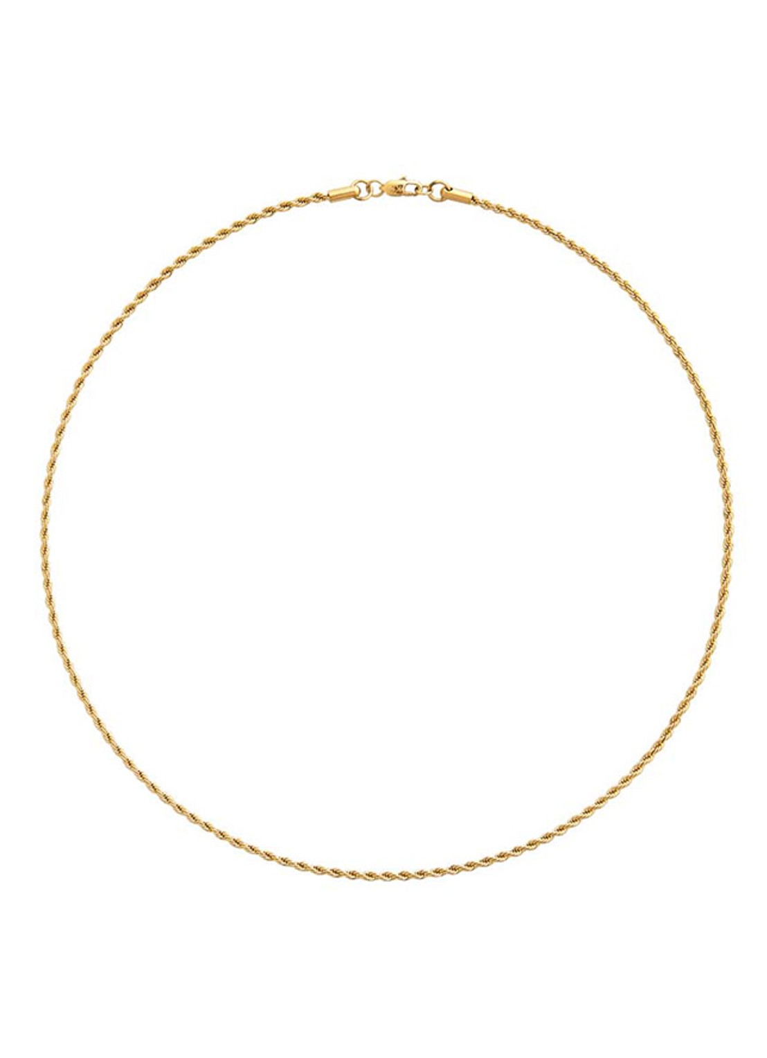 Mockberg Thin Rope ketting MO557 - voorkant goud