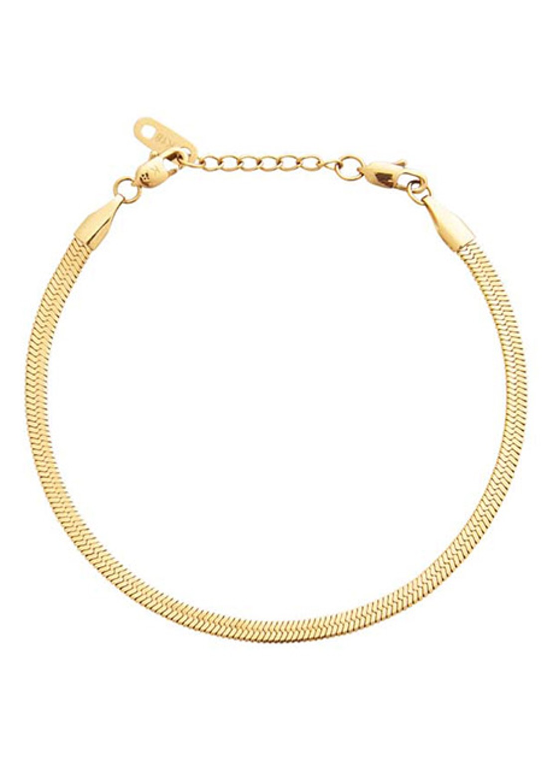 Mockberg Thin Snake armband MO572 - detail 2 goud