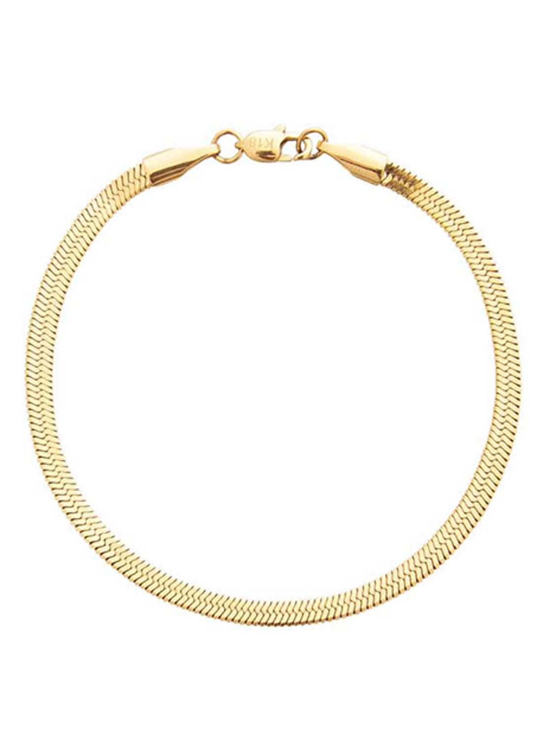 Mockberg Thin Snake armband MO572 - voorkant goud