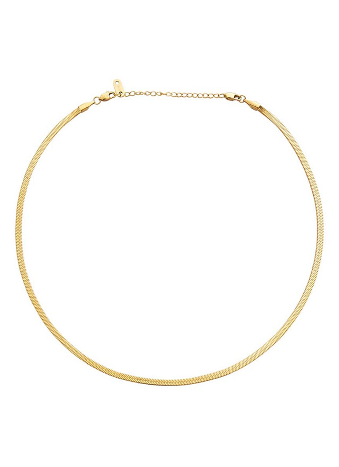 Mockberg Thin Snake ketting MO577 - detail 3 goud