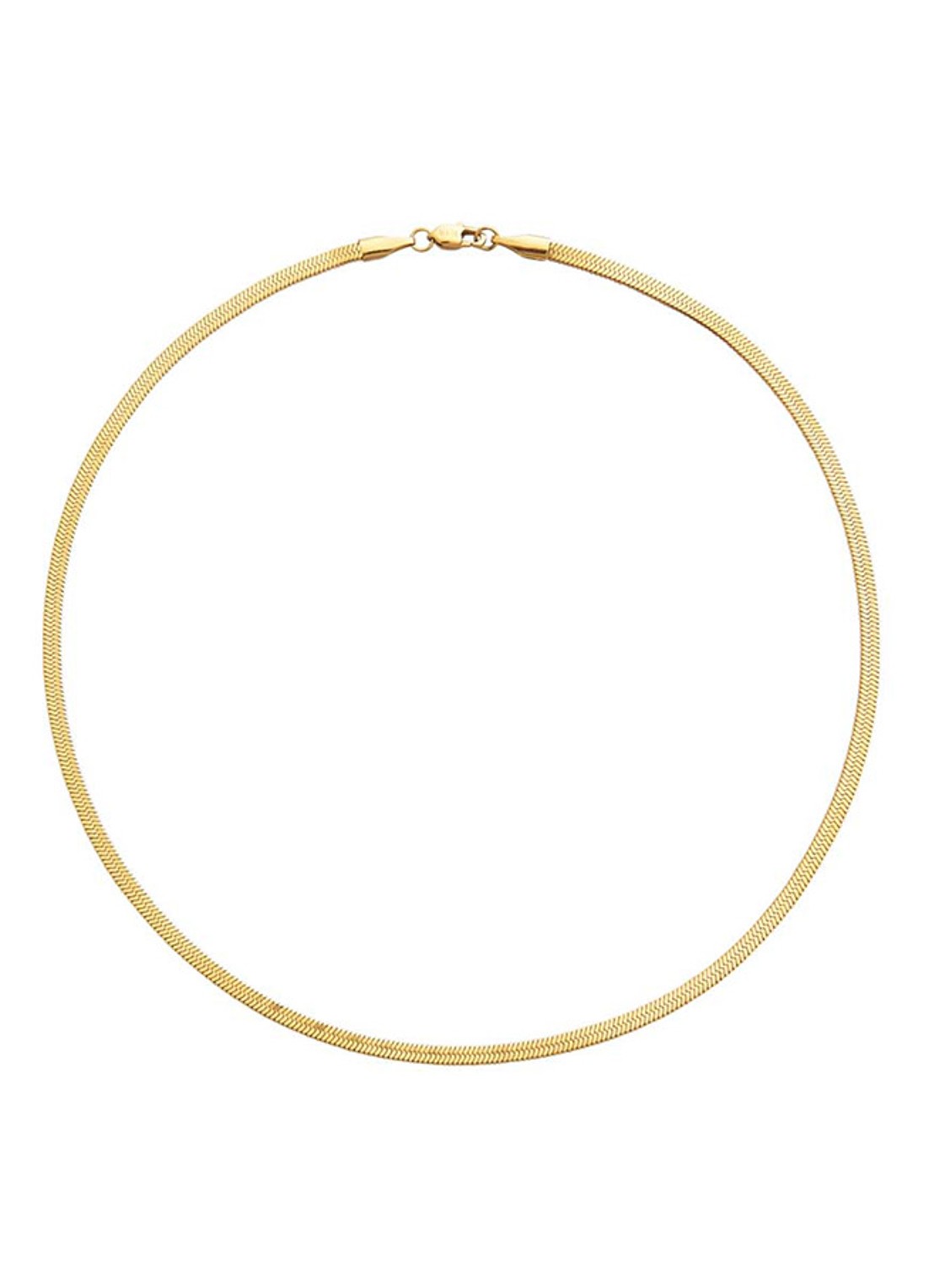 Mockberg Thin Snake ketting MO577 - voorkant goud