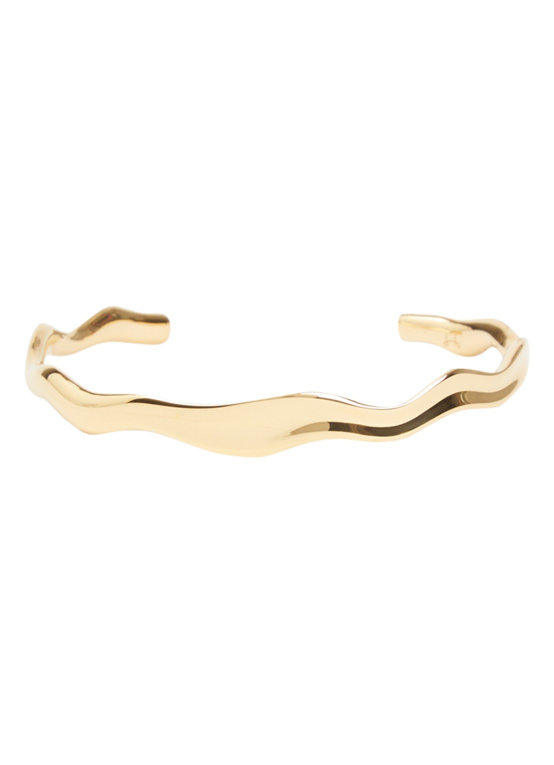 Mockberg Wavy bangle verguld - voorkant 3 goud