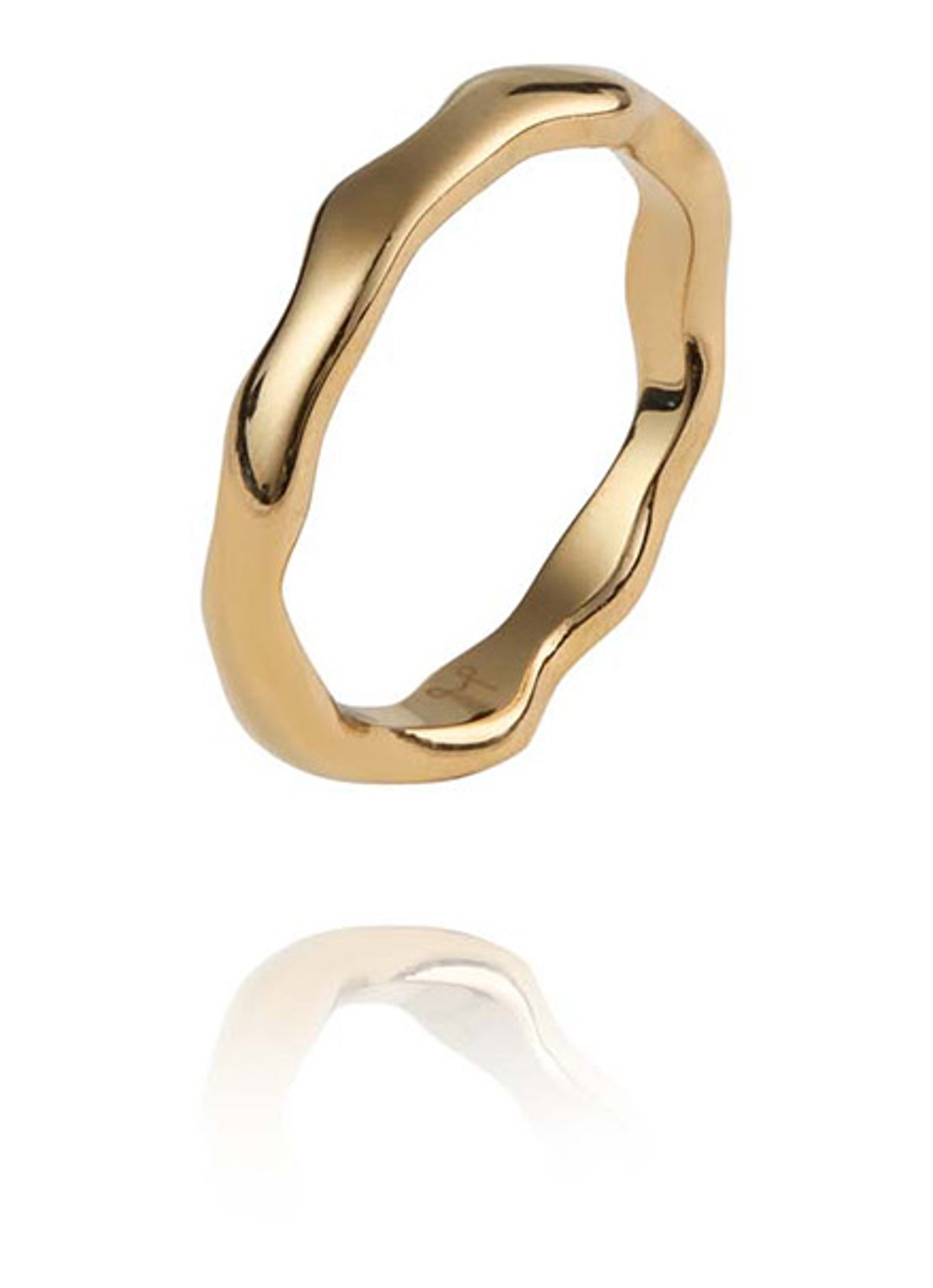 Mockberg Wavy Petite ring MB0133 - voorkant 4 goud