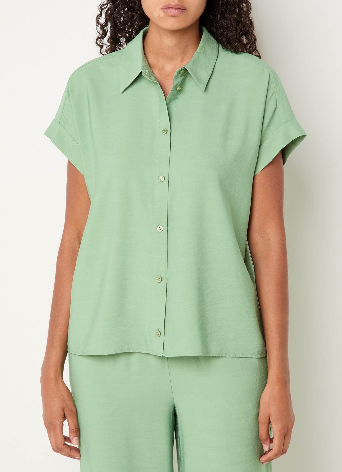 Modström Aida blouse met plooidetail - detail 4 mint