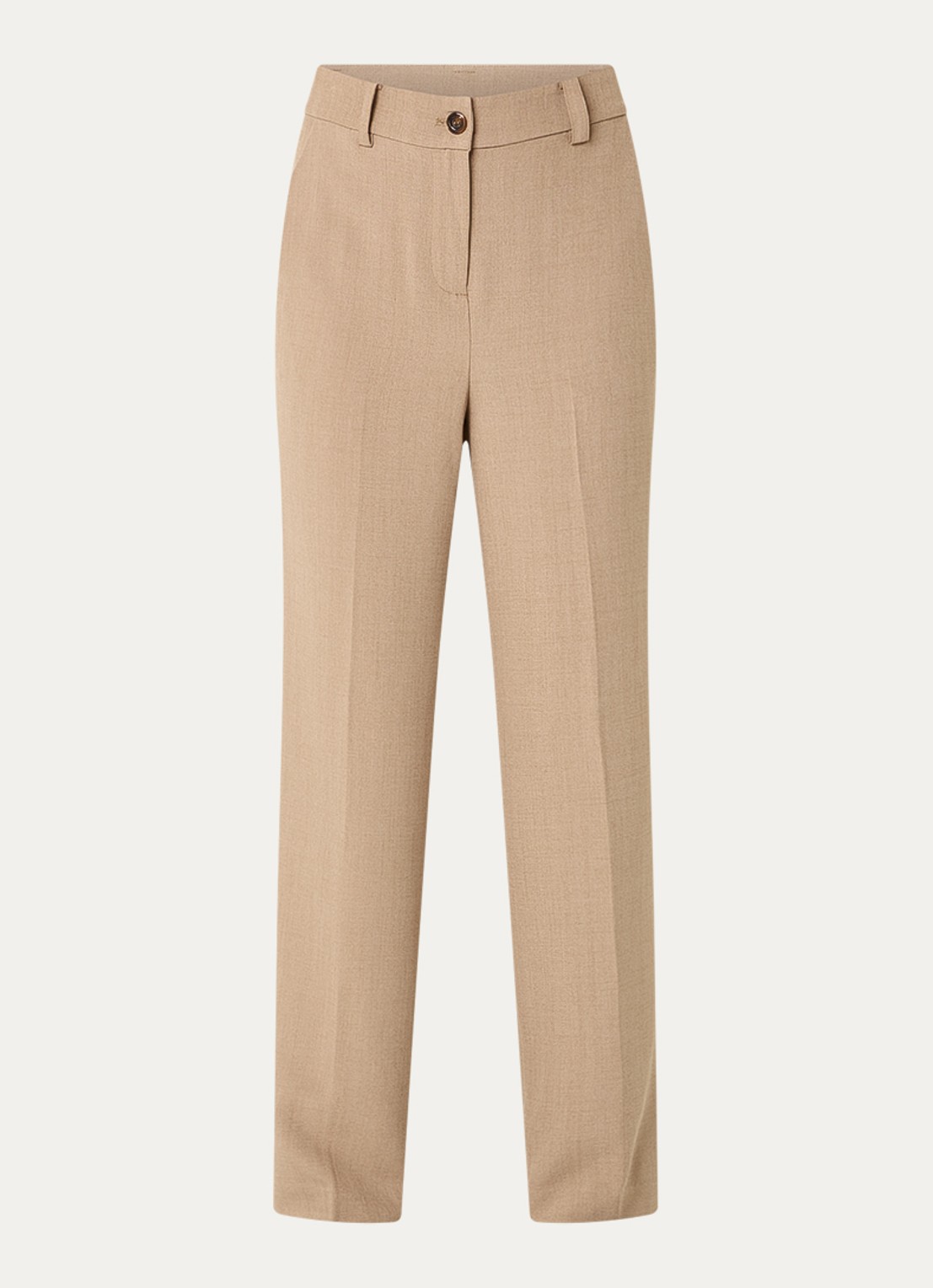 Modström Alaya mid waist loose fit pantalon - voorkant 2 camel