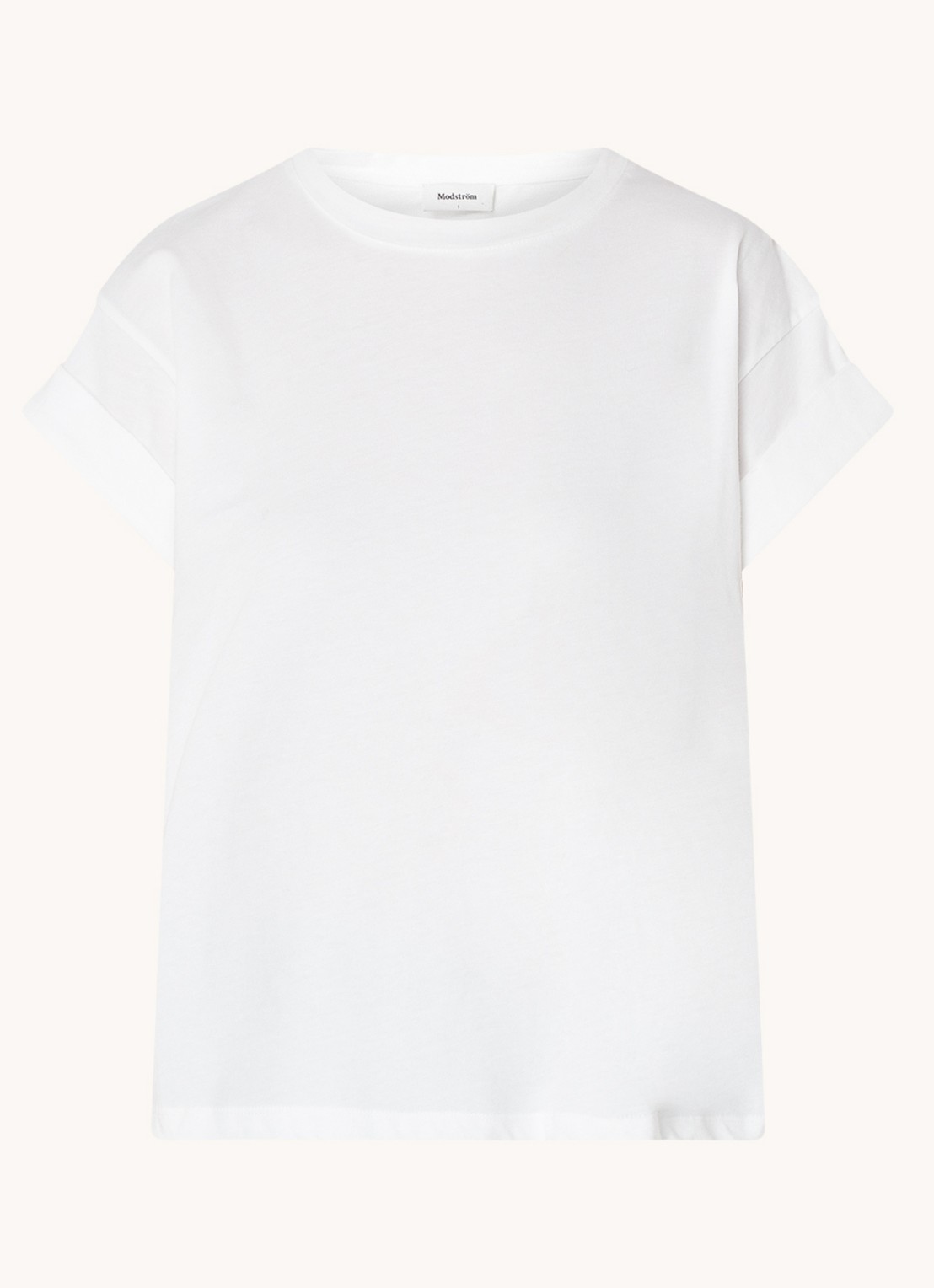 Modström Brazil T-shirt van  katoen - voorkant 3 gebroken wit