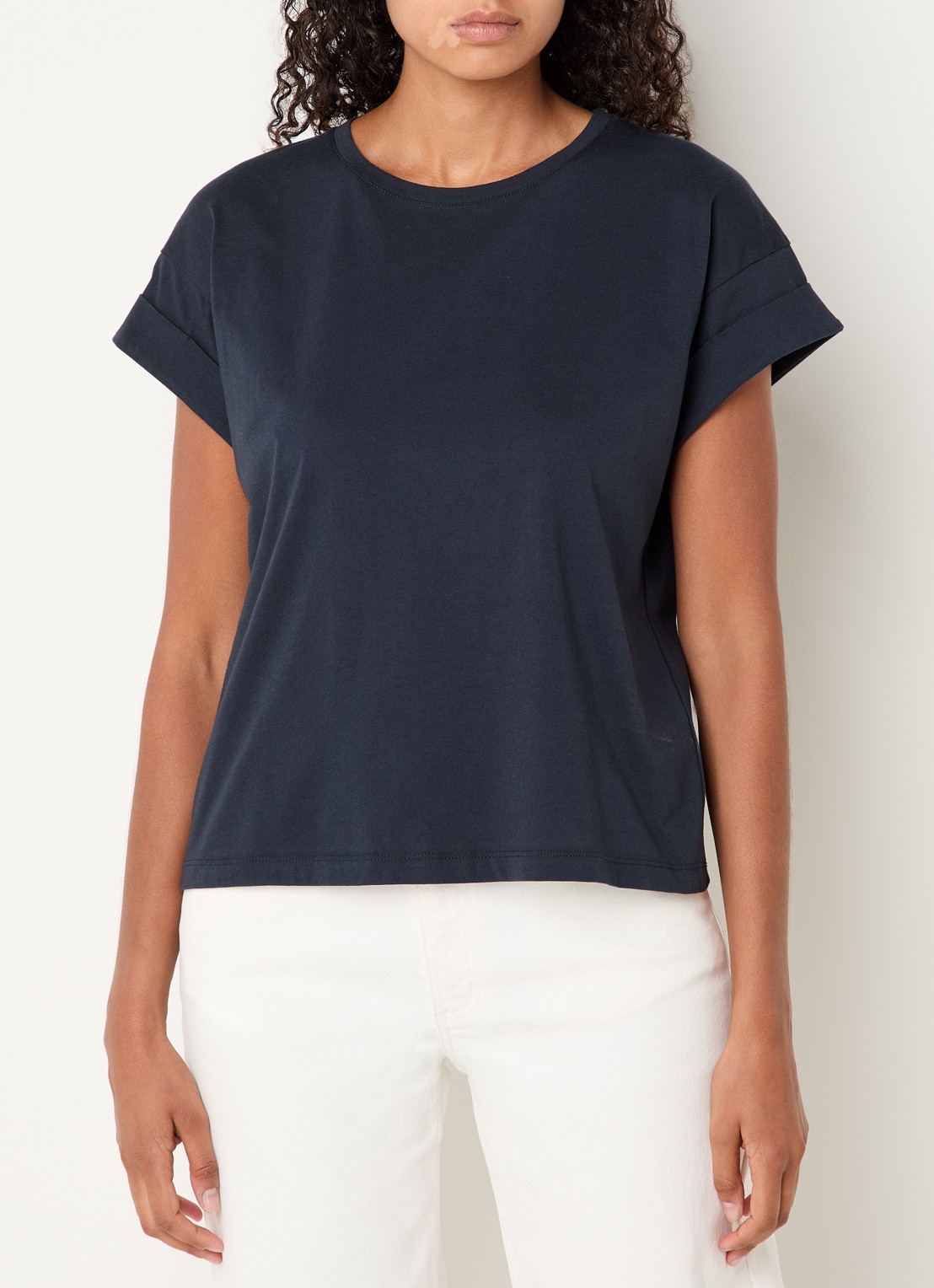 Modström Brazil T-shirt van  katoen - detail donkerblauw