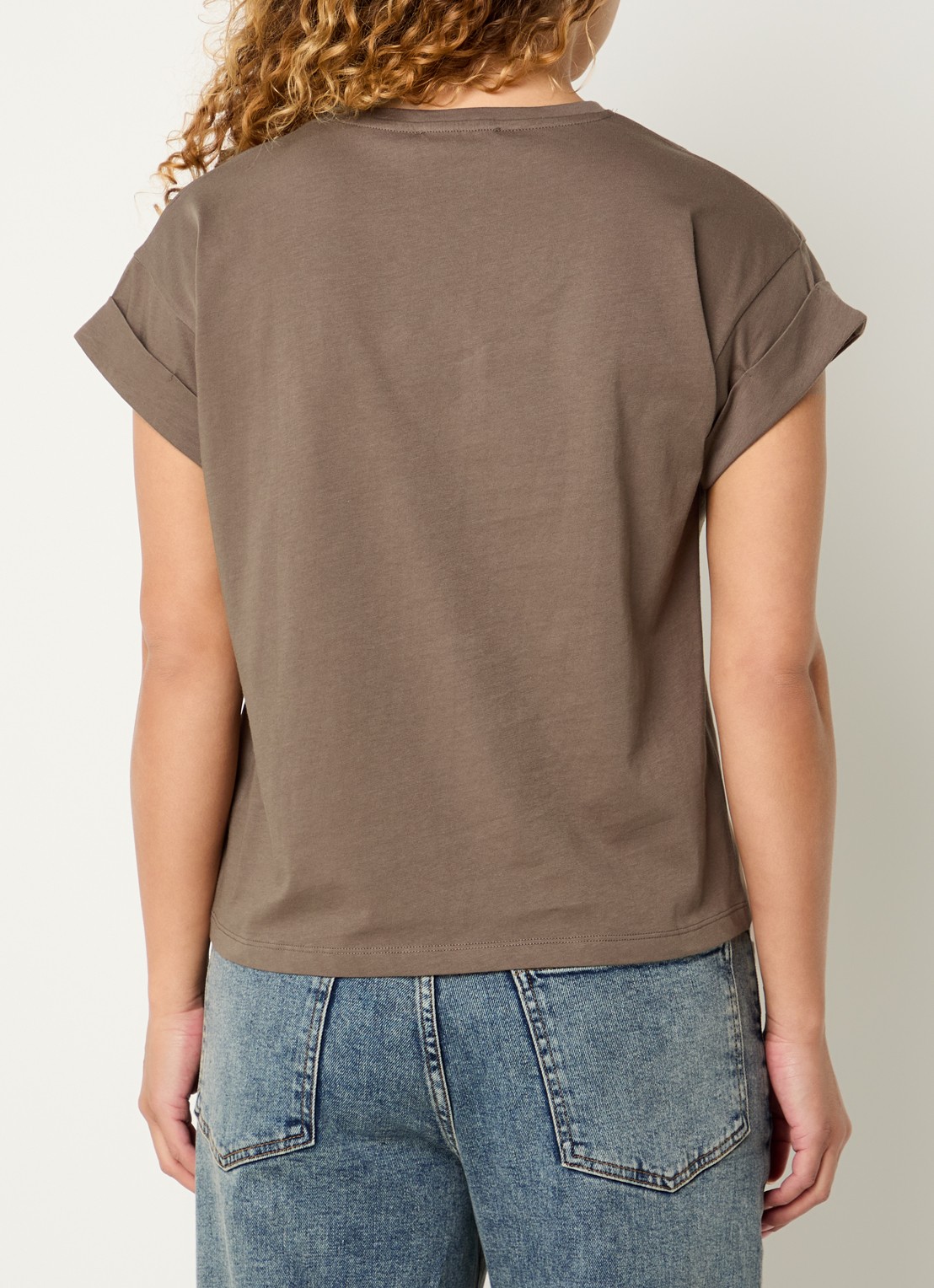 Modström Brazil T-shirt van  katoen - achterkant 2 lichtbruin