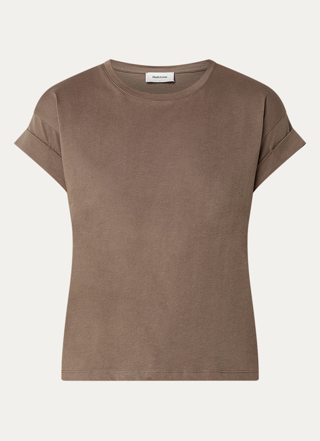 Modström Brazil T-shirt van  katoen - voorkant 3 lichtbruin