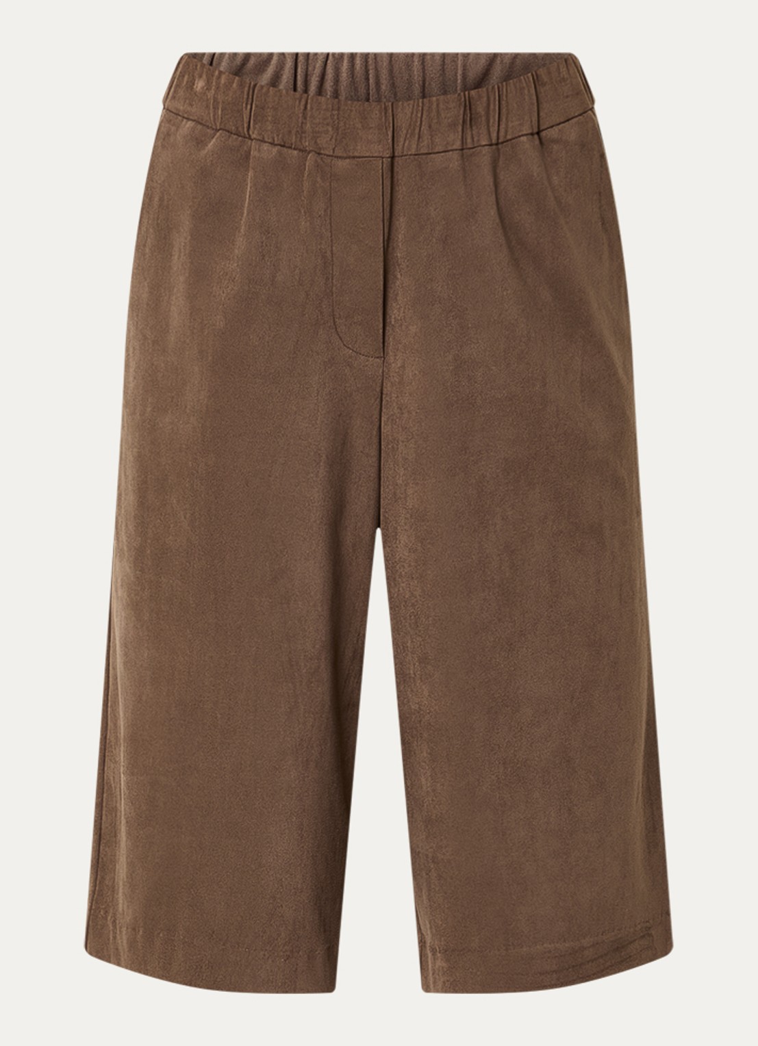 Modström Britney low waist wide fit culotte - voorkant 3 hazelnootbruin