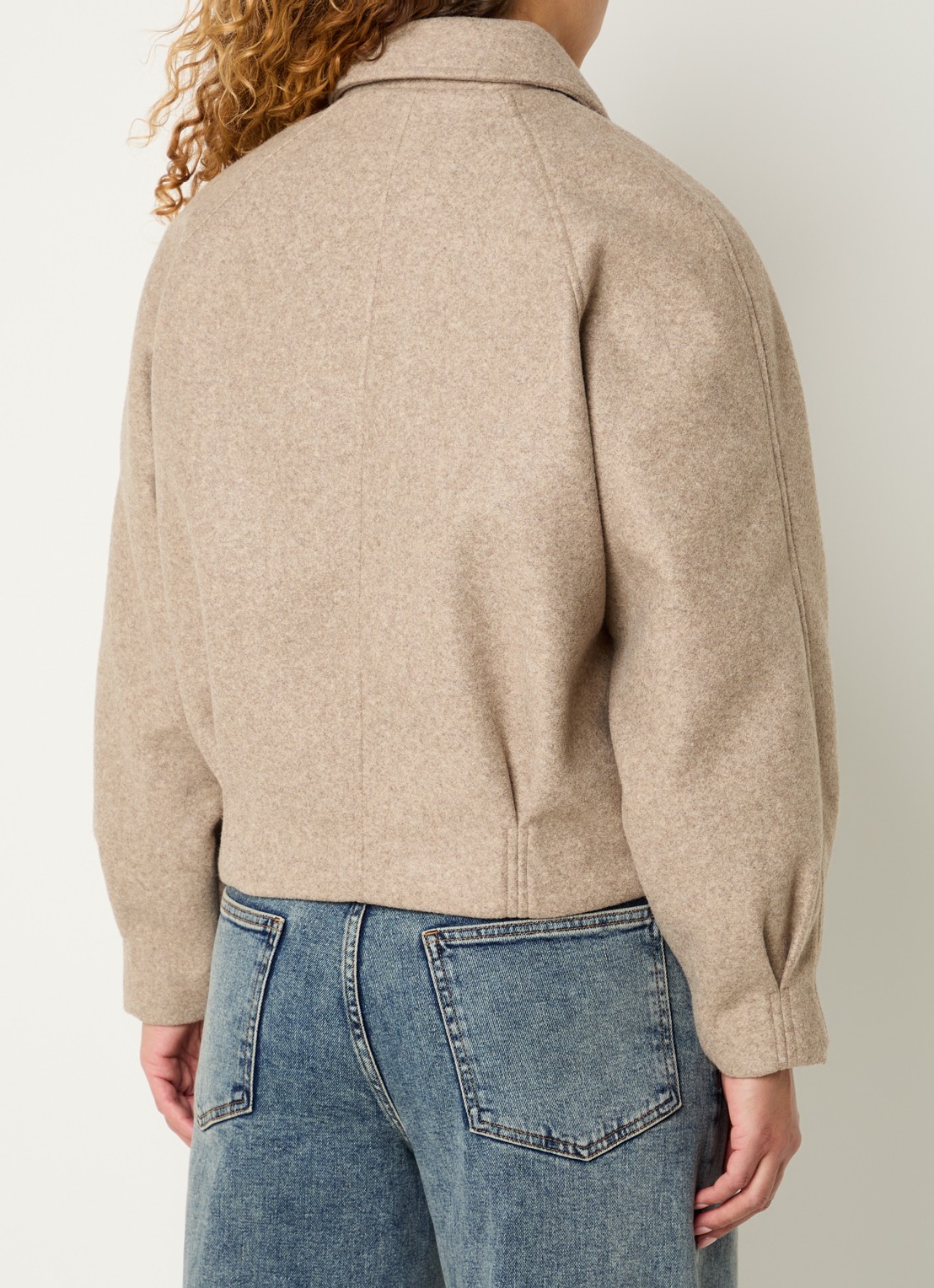 Modström Clea jack met steekzakken - achterkant 2 khaki