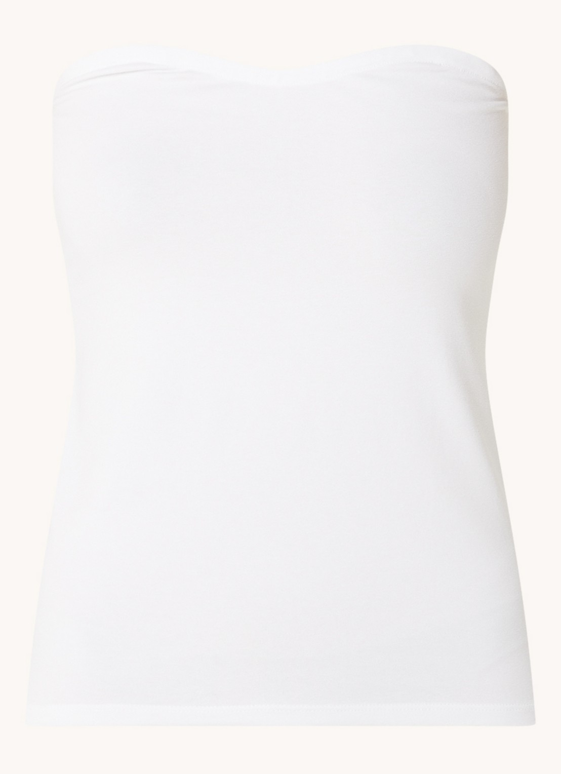Modström Dae strapless top met stretch - voorkant wit