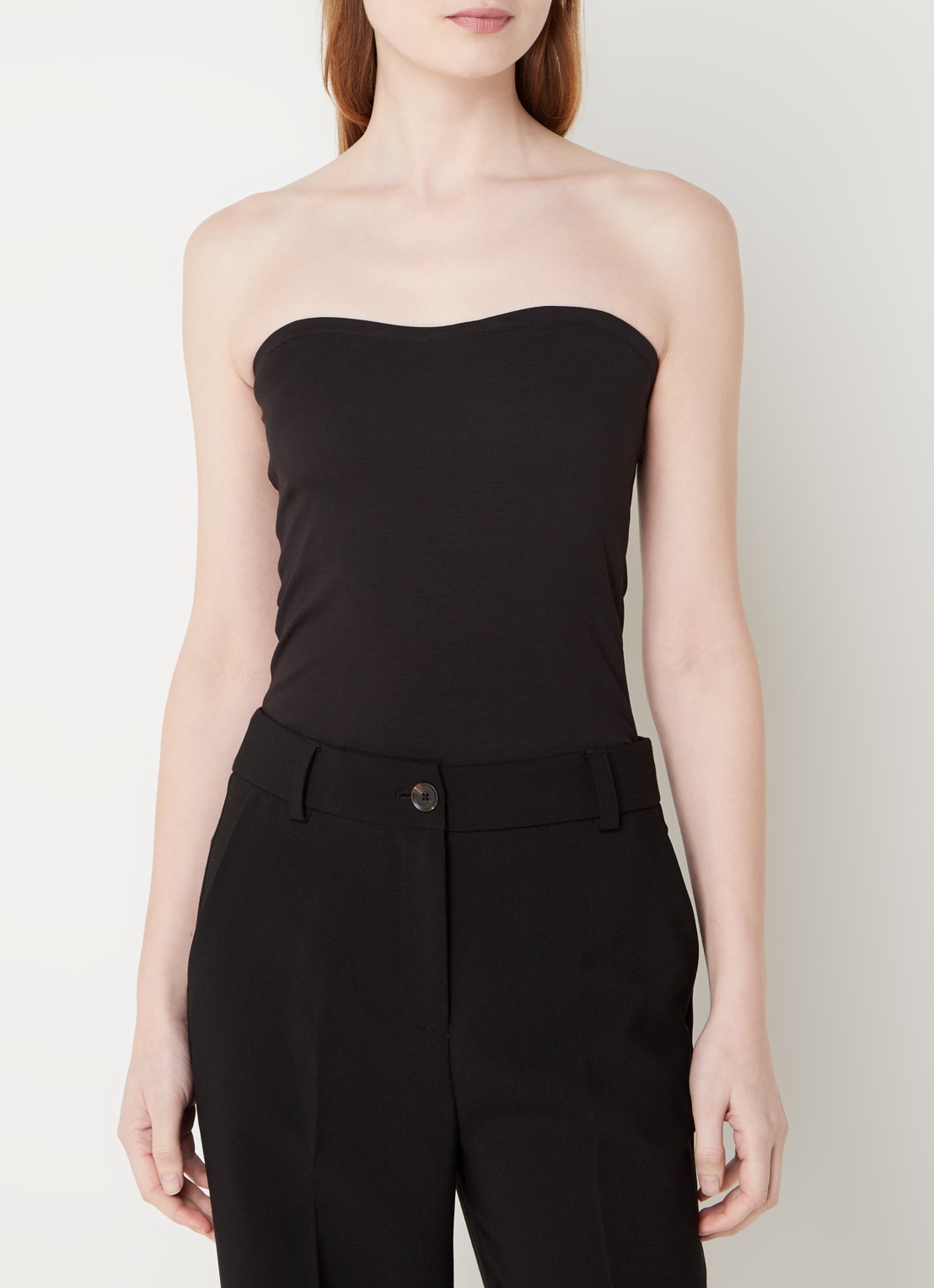 Modström Dae strapless top met stretch - detail 2 zwart