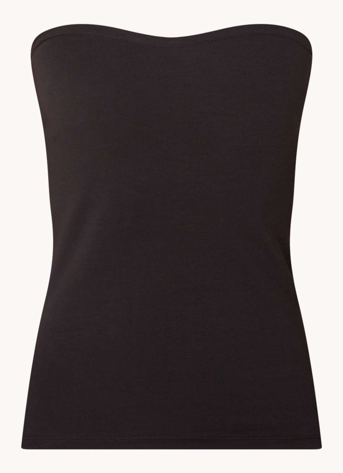 Modström Dae strapless top met stretch - voorkant 3 zwart