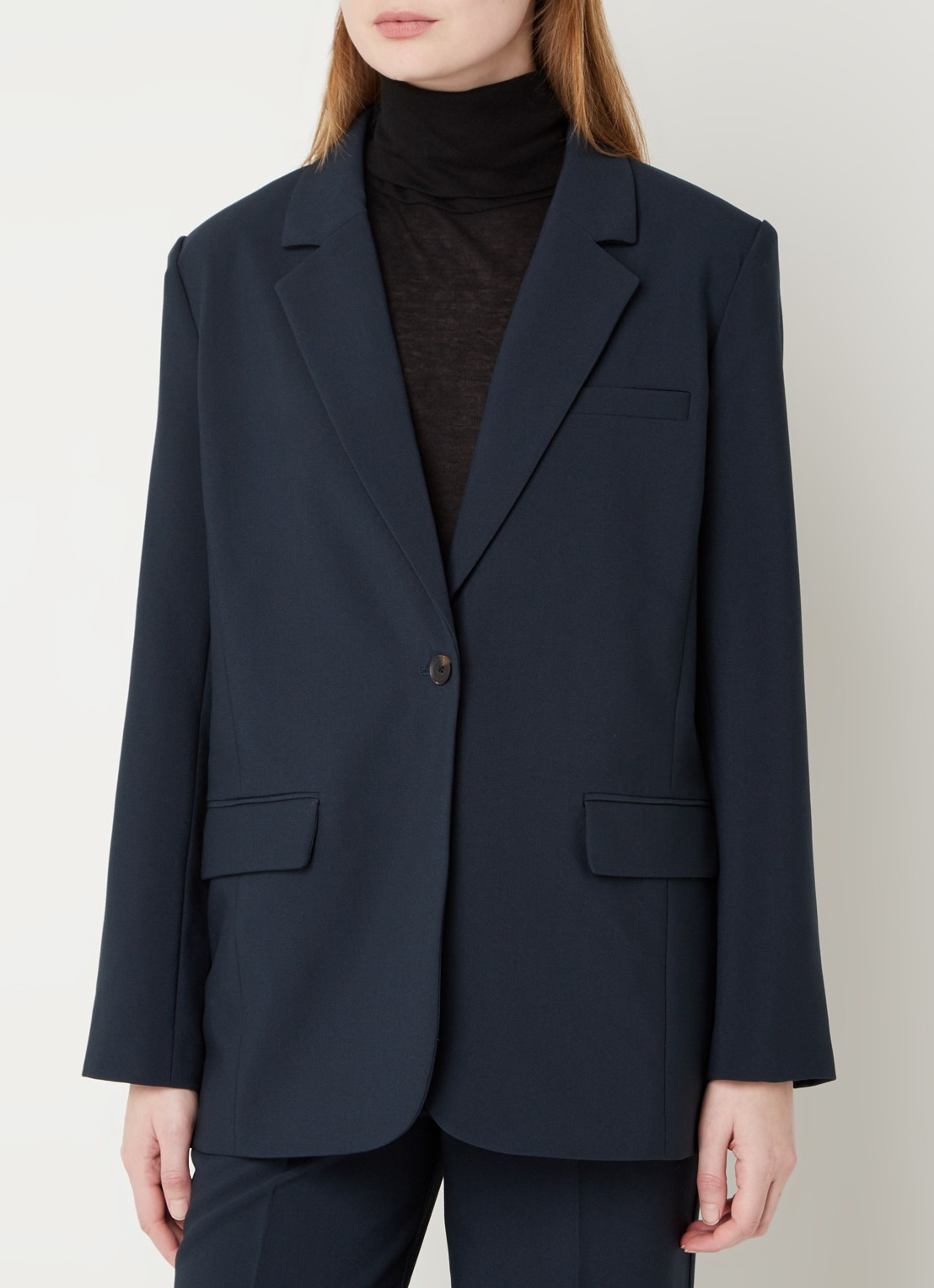 Modström Gale blazer met klepzakken - detail 3 indigo