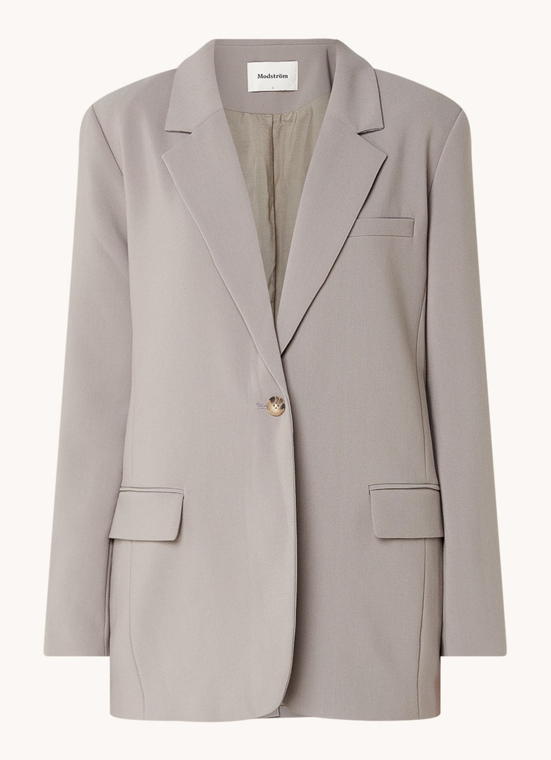 Modström Gale blazer met klepzakken - voorkant grijs