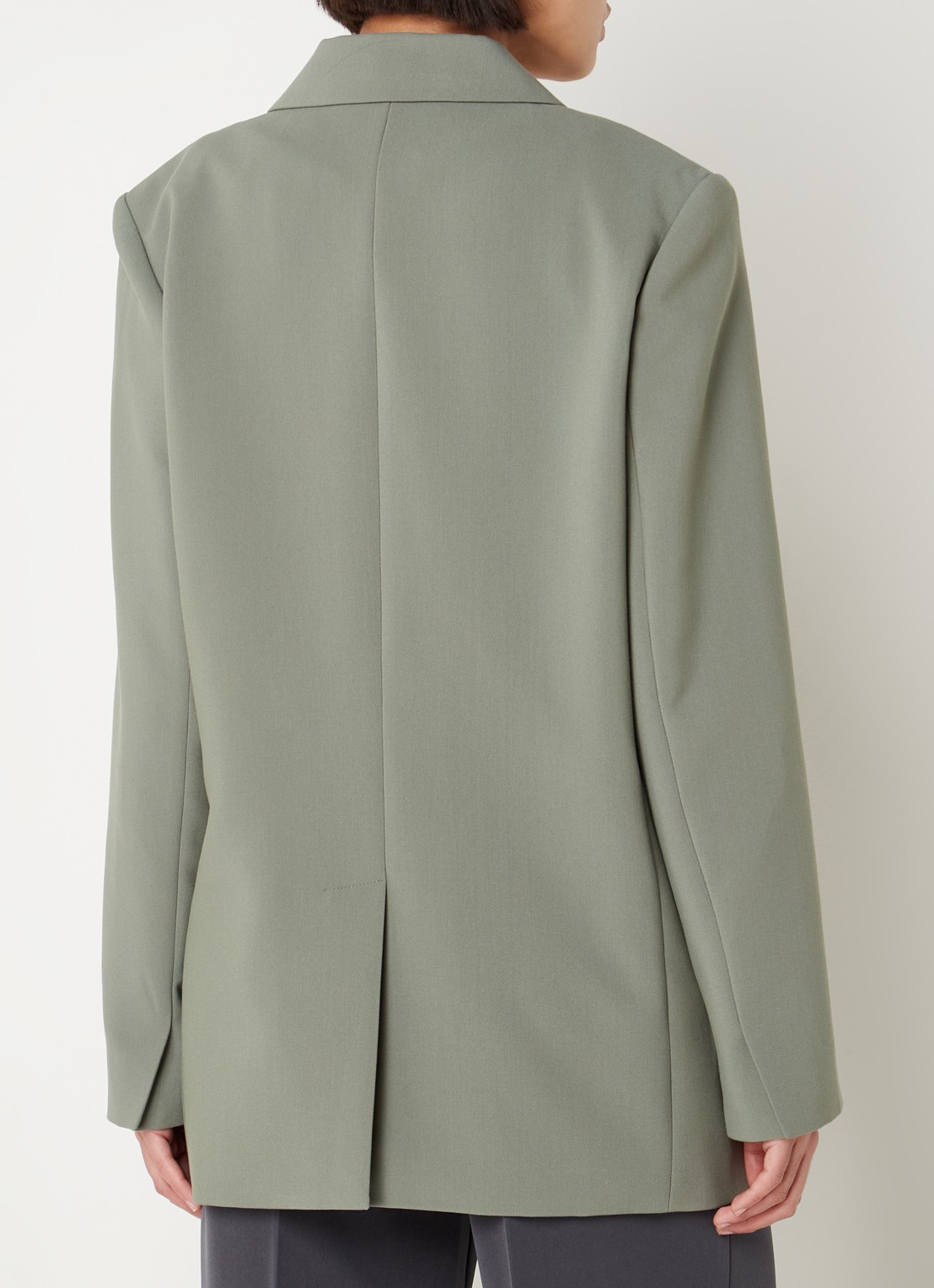 Modström Gale blazer met klepzakken - achterkant 3 olijfgroen
