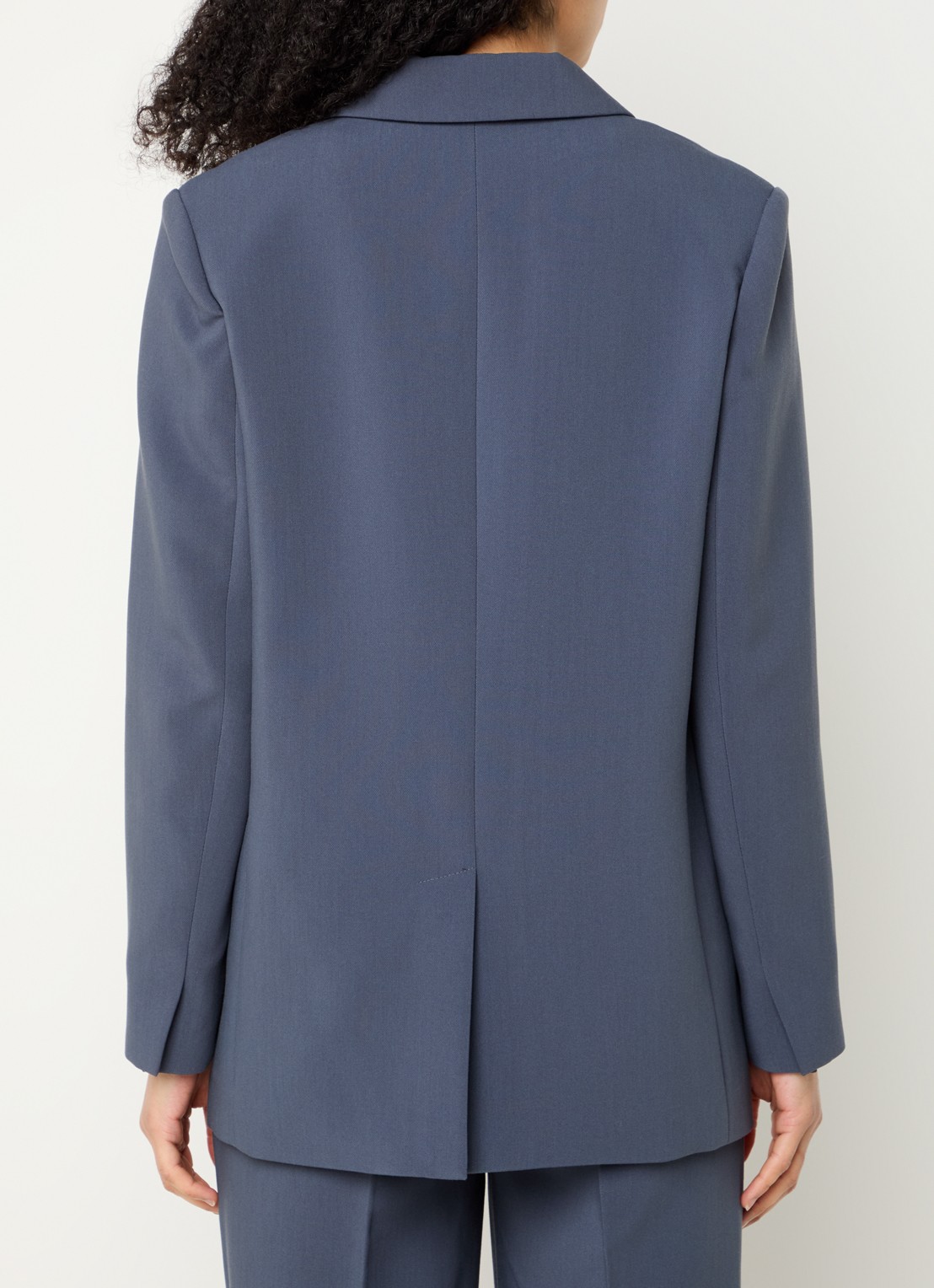 Modström Gale blazer met klepzakken - achterkant 4 staalblauw