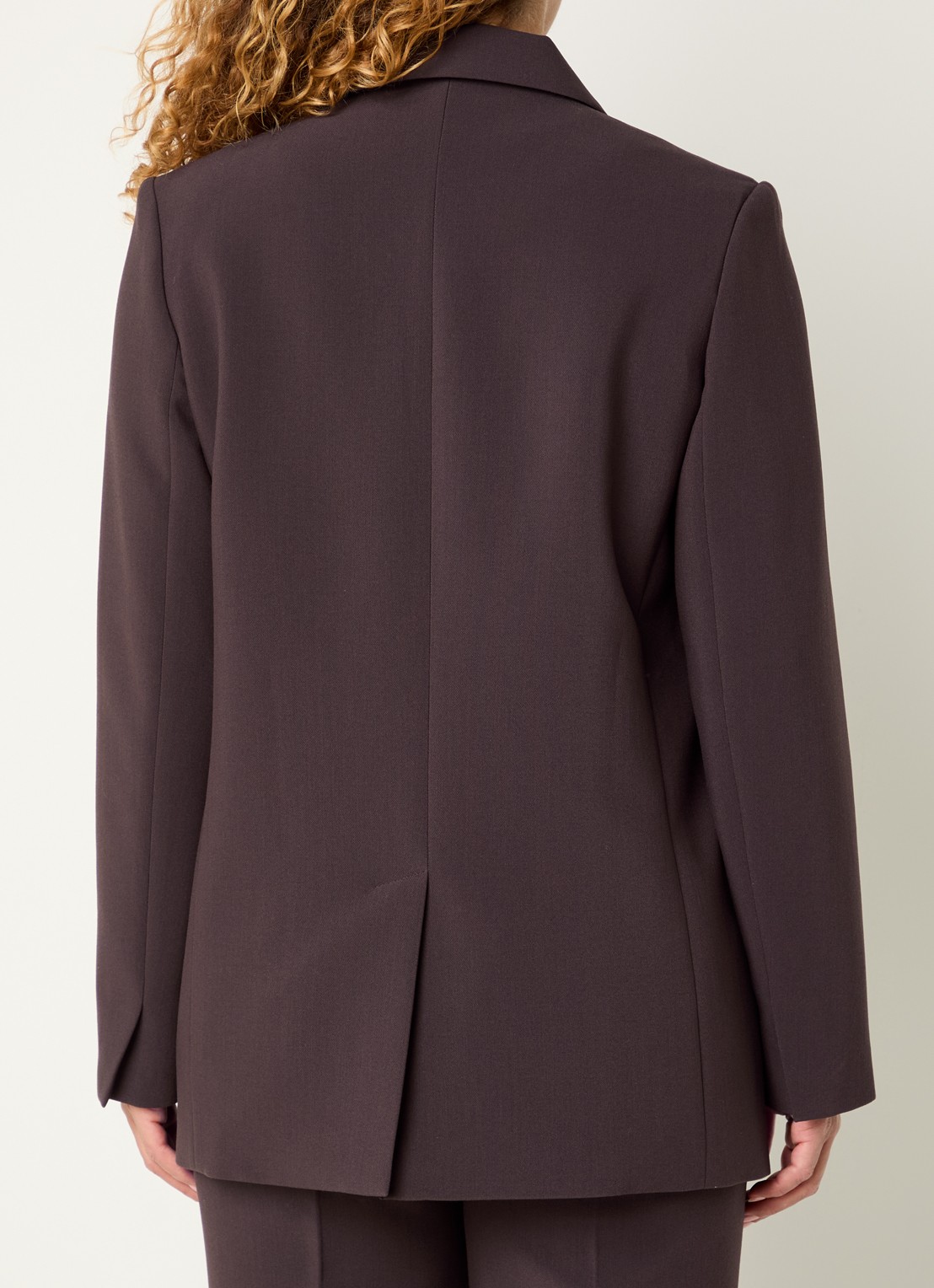 Modström Gale blazer met klepzakken - achterkant donkerbruin