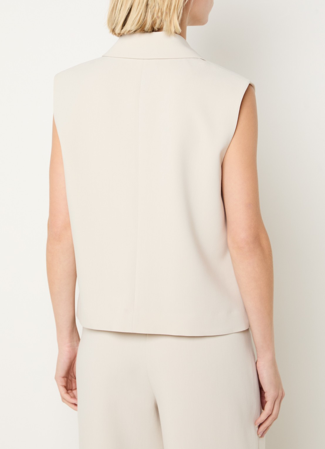 Modström Gale double-breasted gilet  - achterkant 2 beige