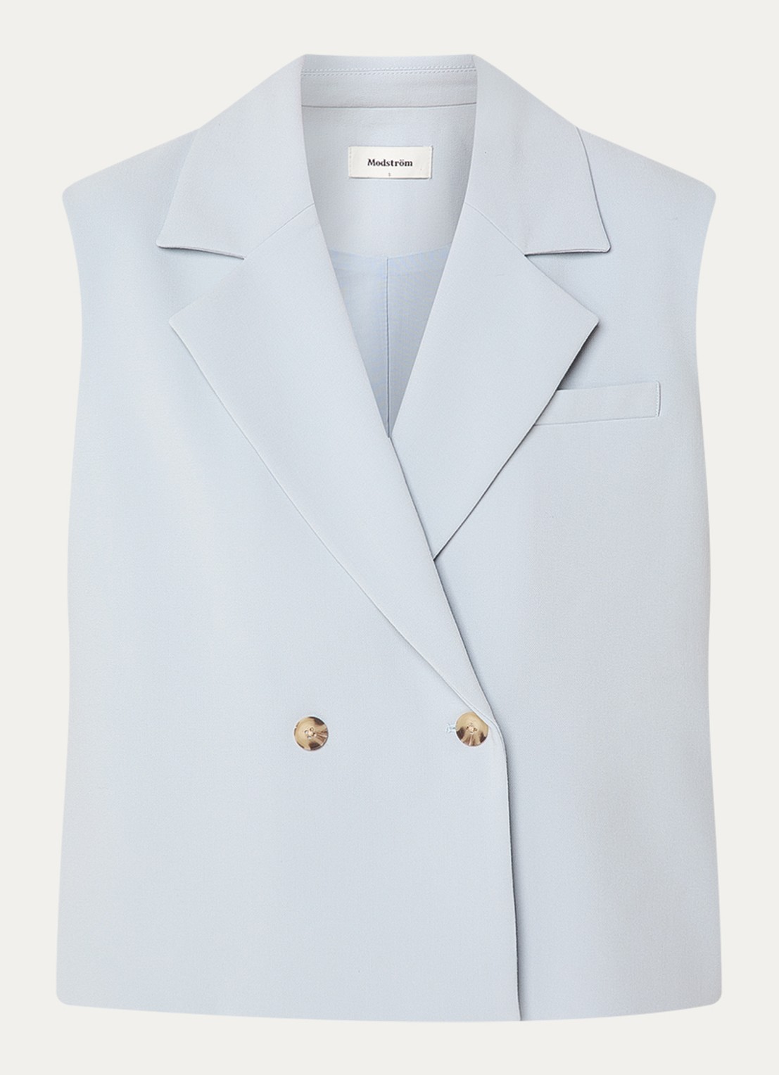 Modström Gale double-breasted gilet  - voorkant lichtblauw
