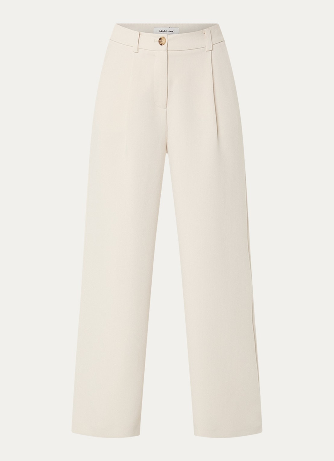 Modström Gale loose fit pantalon met steekzakken - voorkant 2 beige