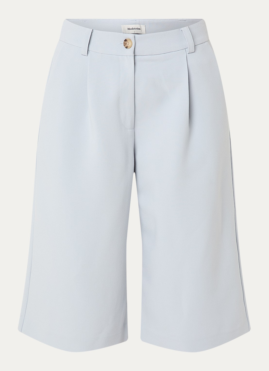 Modström Gale mid waist wide fit culotte - voorkant lichtblauw